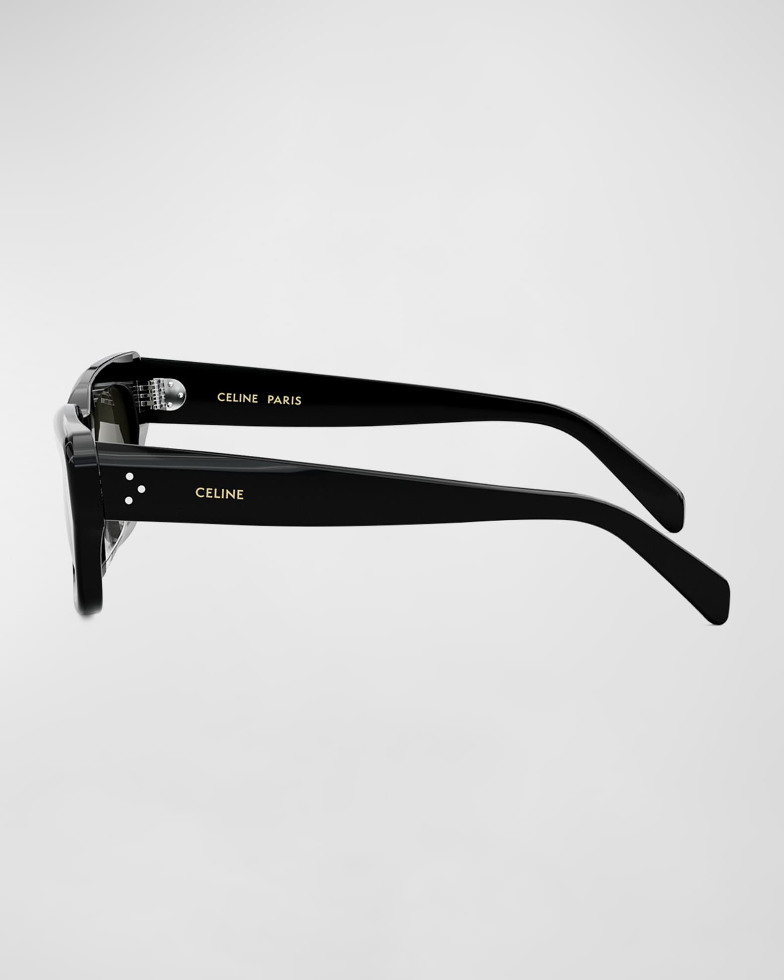 Celine Men s 3 Dot Acetate Rectangle Sunglasses Neiman Marcus