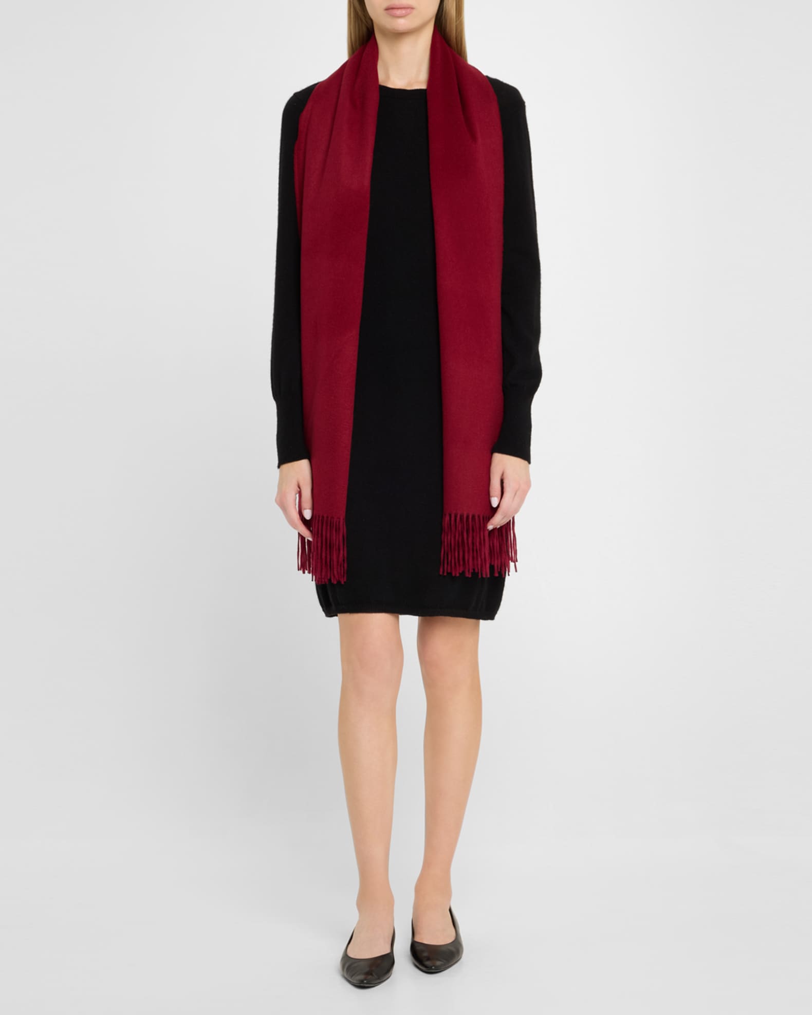 Fringed Cashmere Evening Wrap  1
