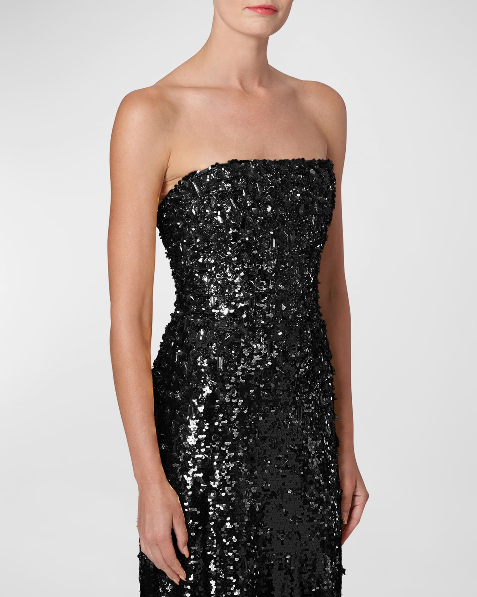 Leilani Sequin Strapless Column Gown