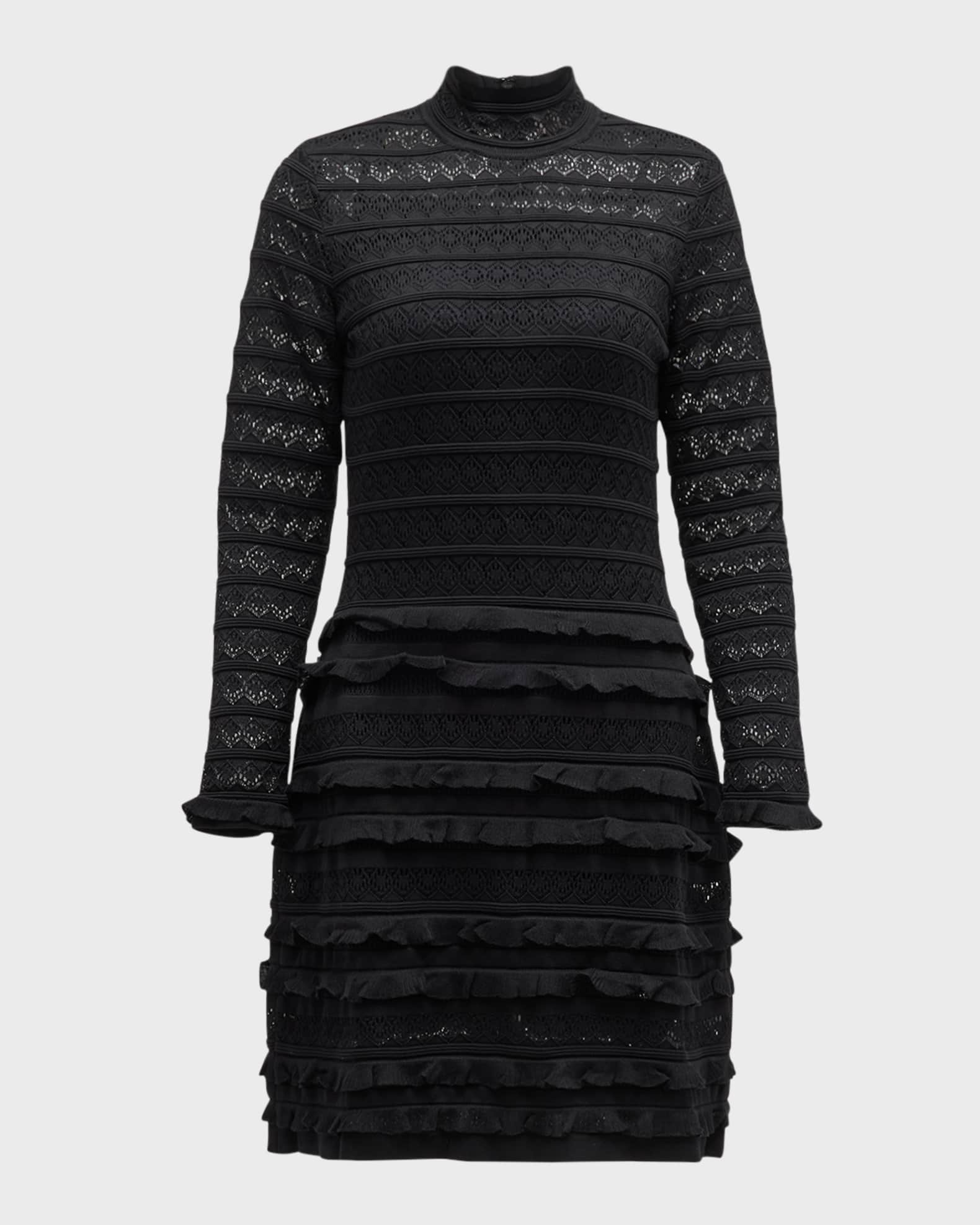 Carolina Herrera Knit Turtleneck Mini Dress