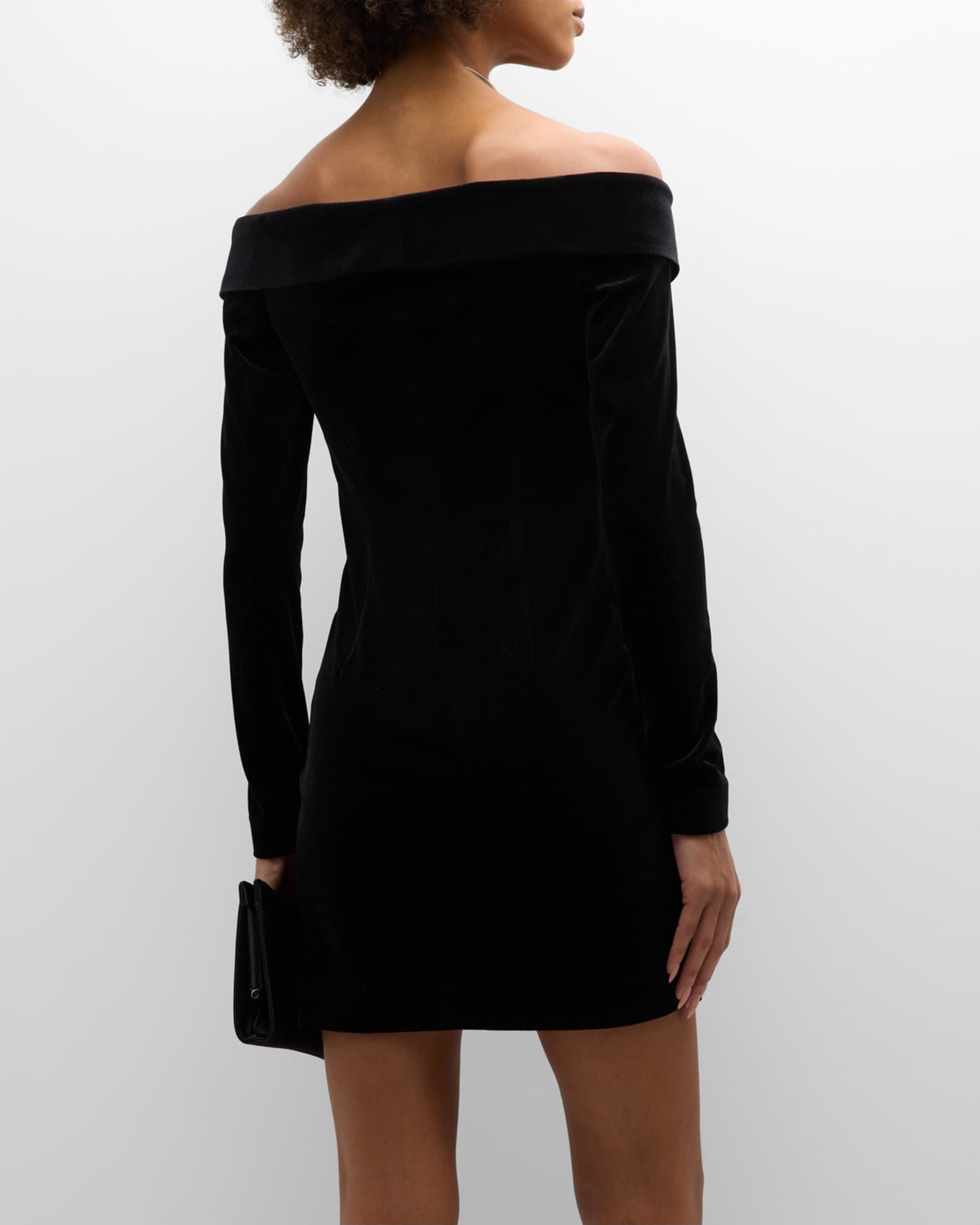 L'Agence Micaela Off-Shoulder Blazer Mini Dress | Neiman Marcus