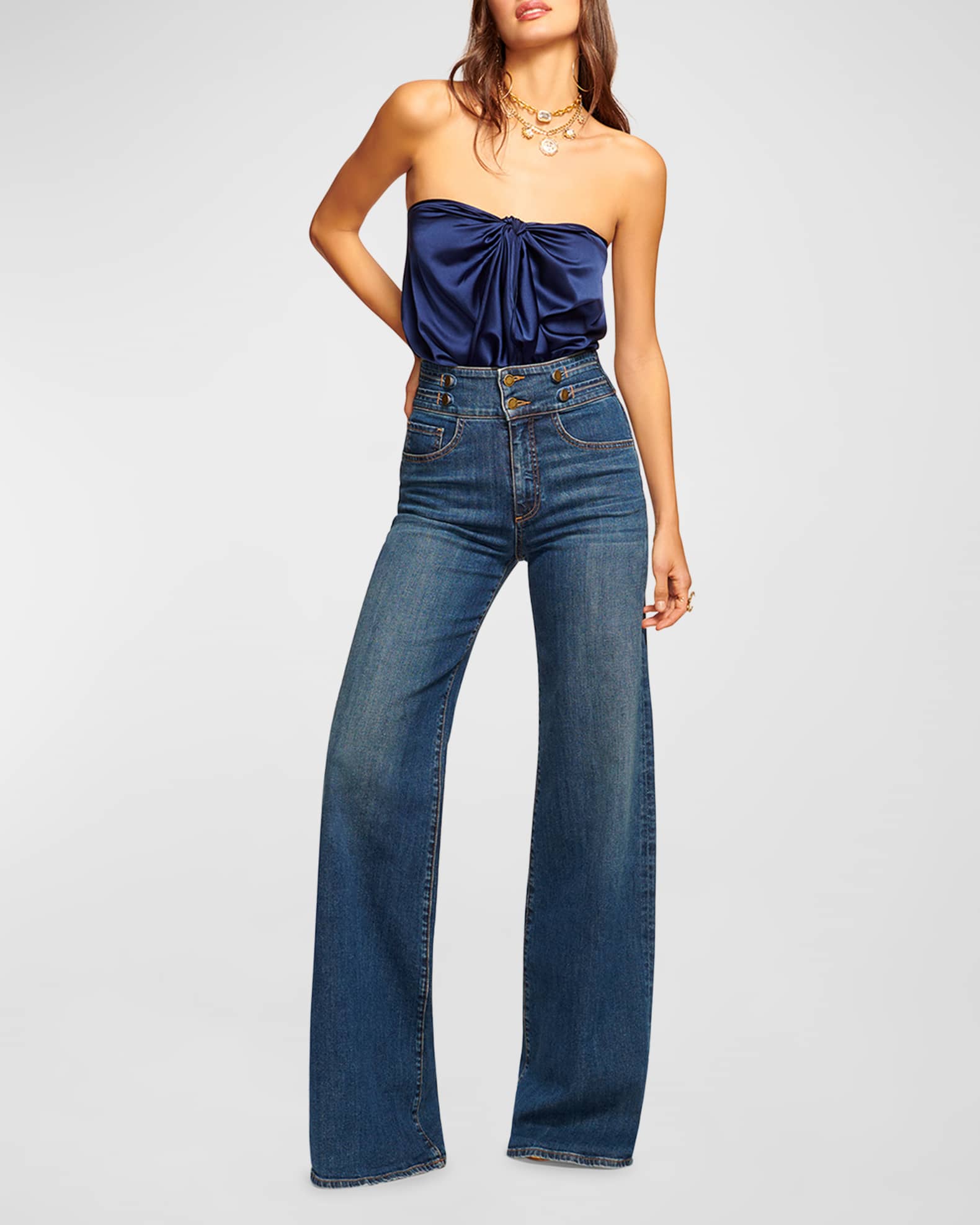 Liv High-Rise Wide-Leg Jeans 1
