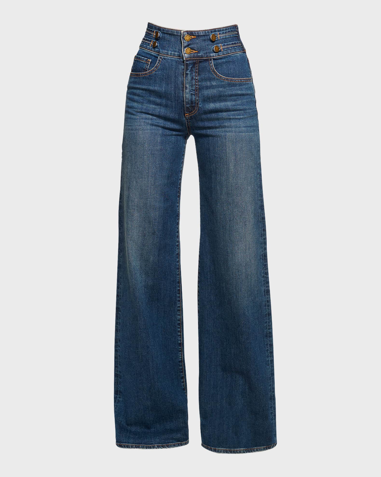 Liv High-Rise Wide-Leg Jeans 0