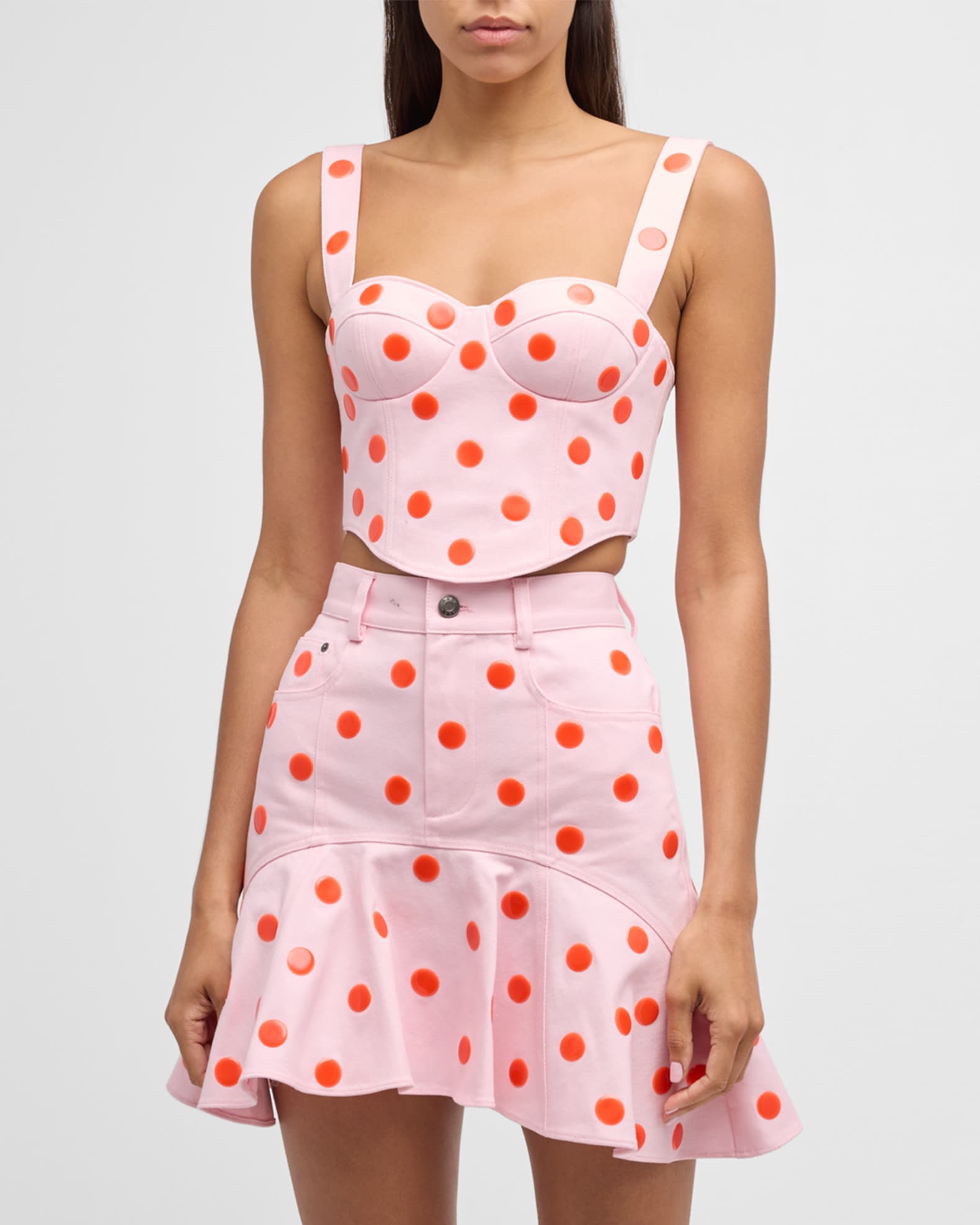 Red polka dot denser skirt 8x10