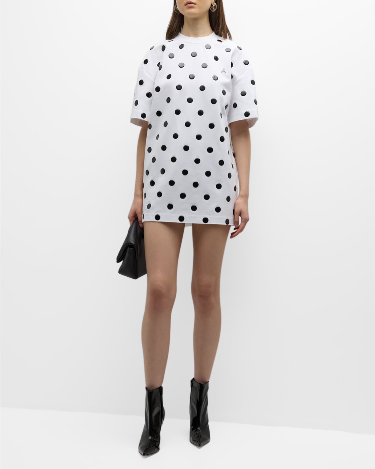  Ranch Dressing Dots Print Short Sleeve Shapewear Maxi