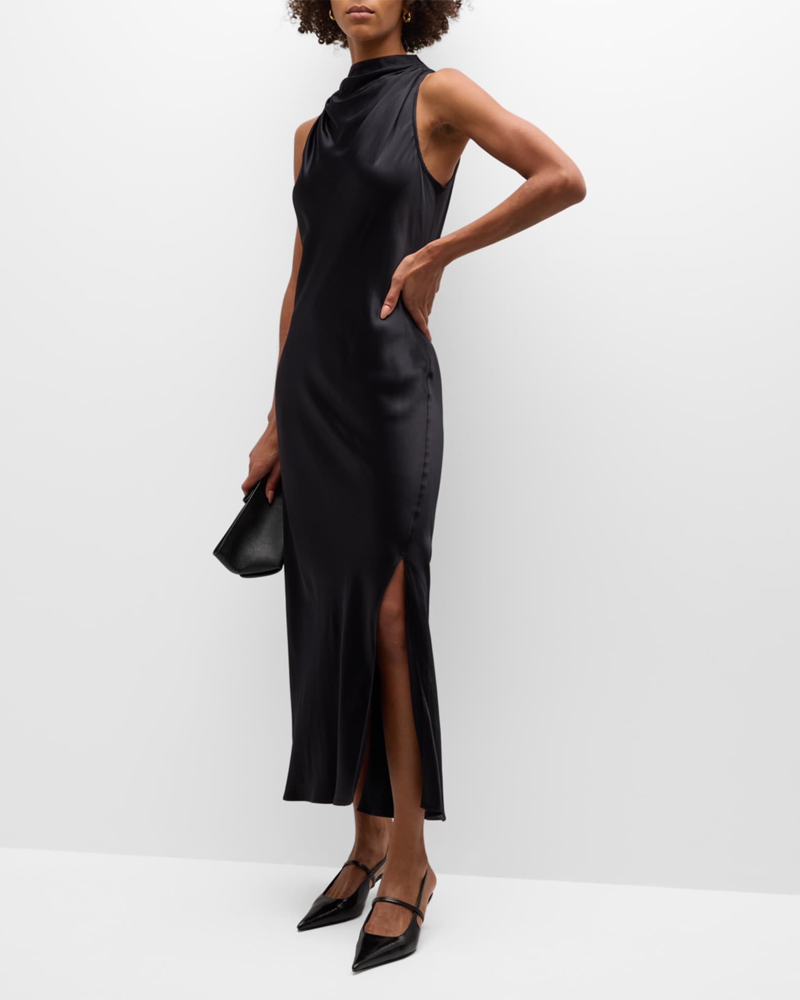 Rails Solana Satin Midi Dress | Neiman Marcus
