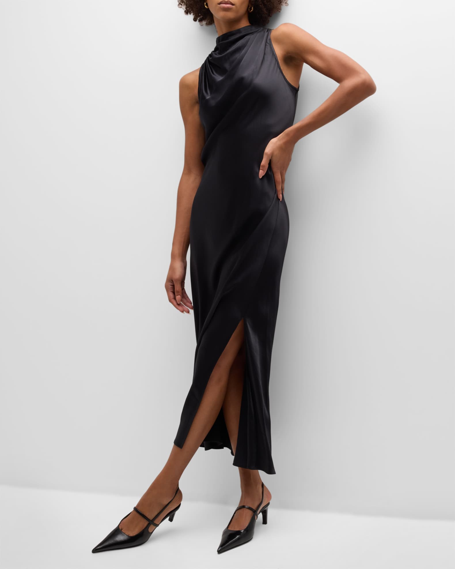 Rails Solana Satin Midi Dress | Neiman Marcus