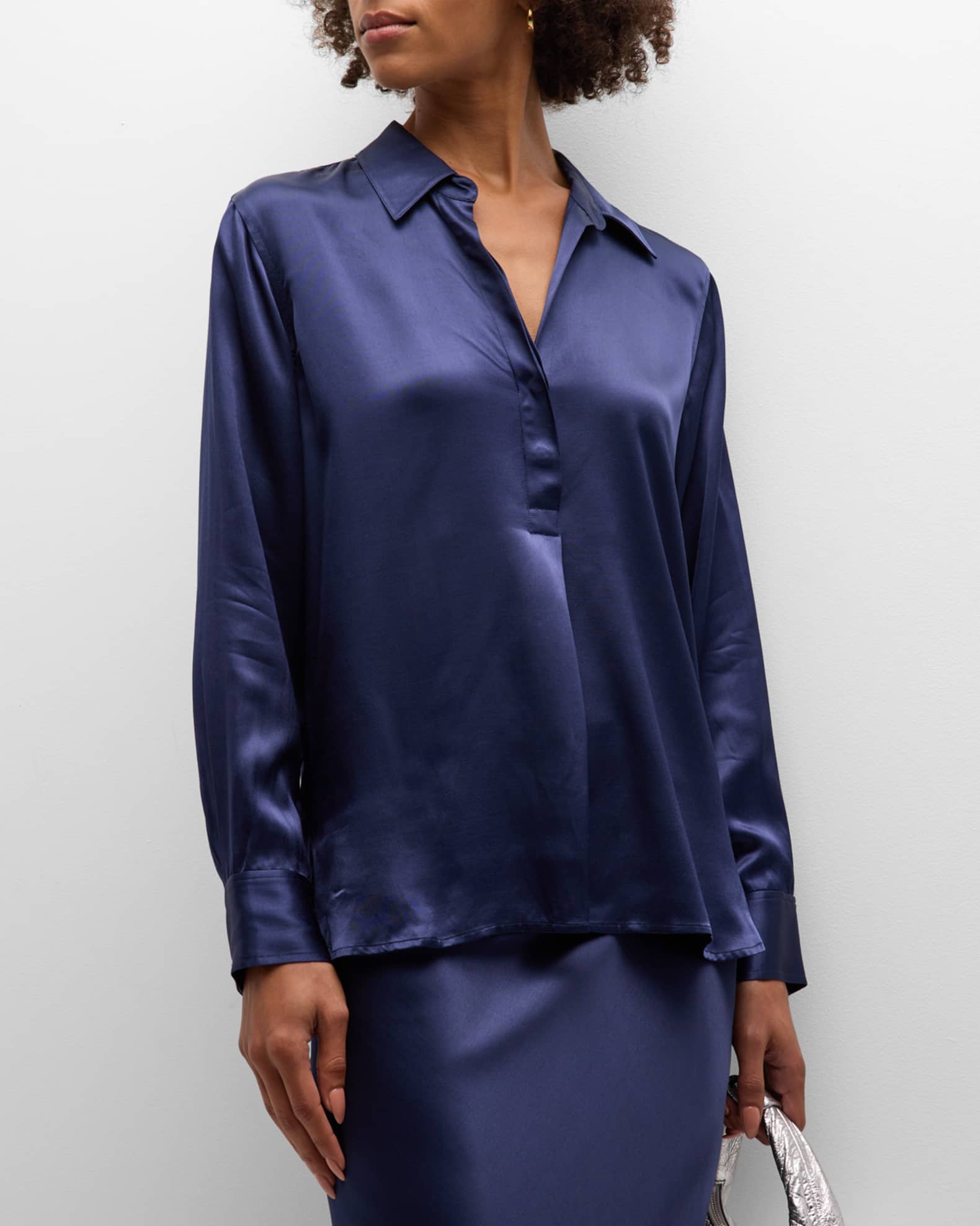 Nissa Metallic Threaded Blouse