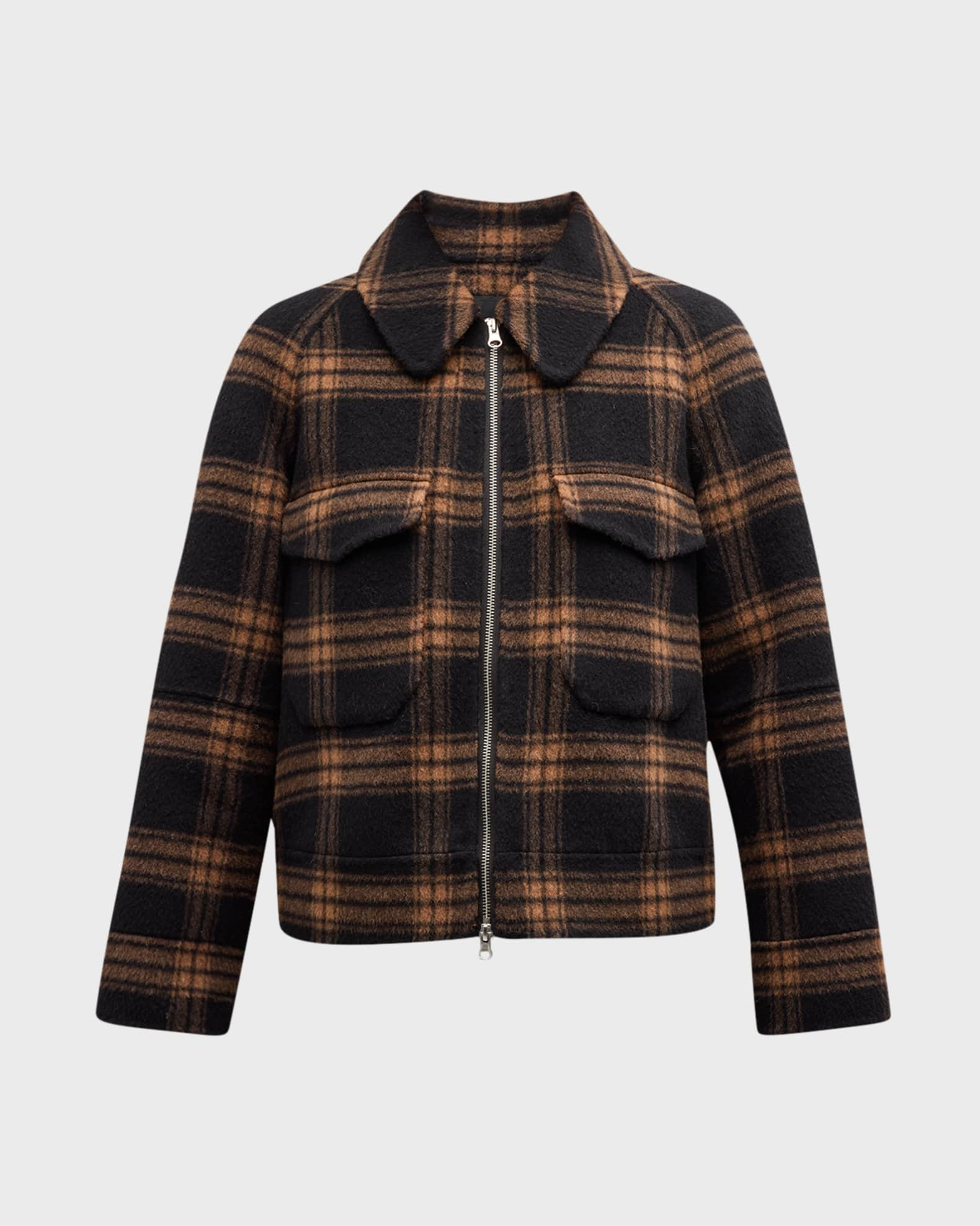 Burberry Reversible Exaggerated Check Padded Jacket worn by Dru