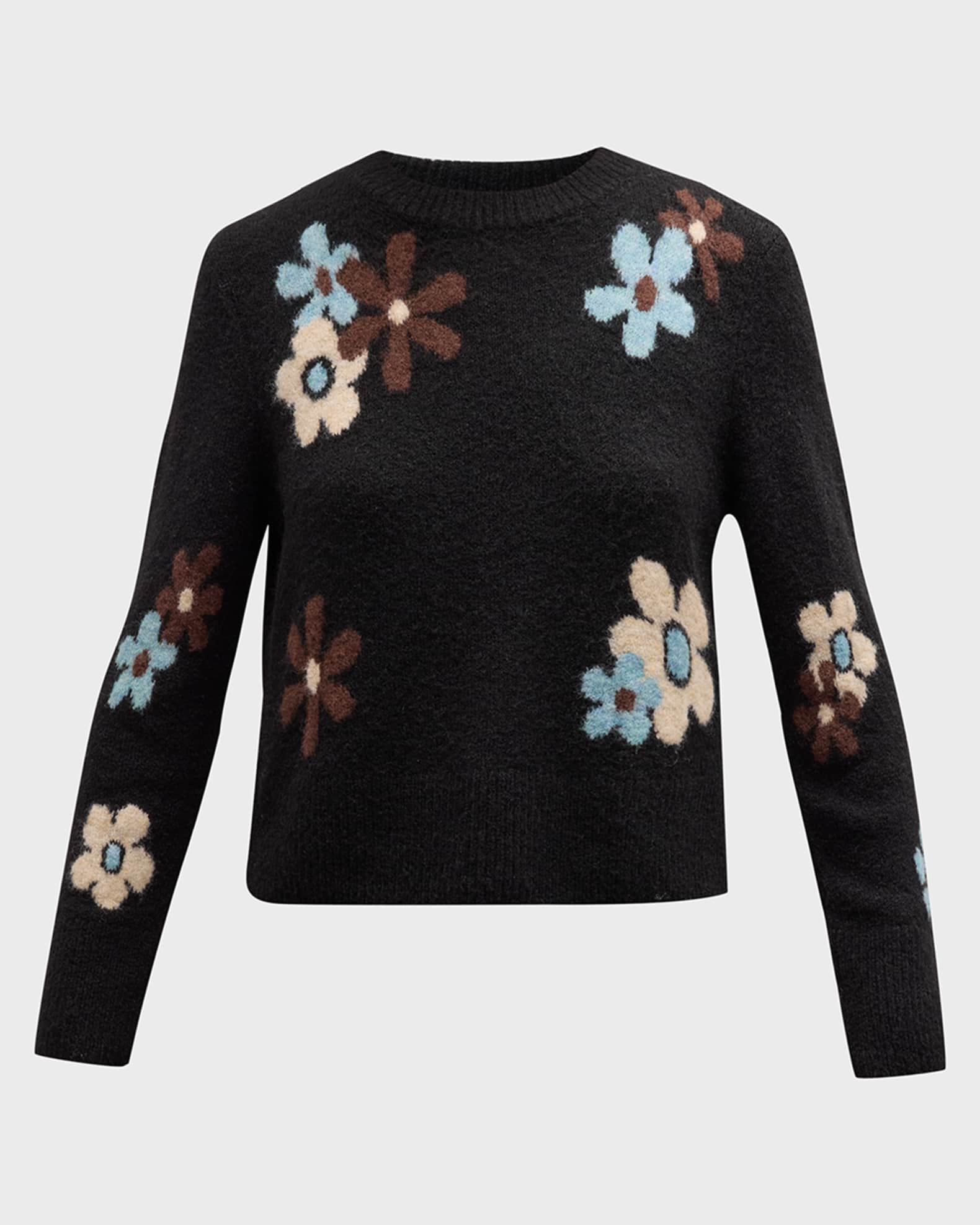 Rails Anise Floral-Knit Sweater | Neiman Marcus