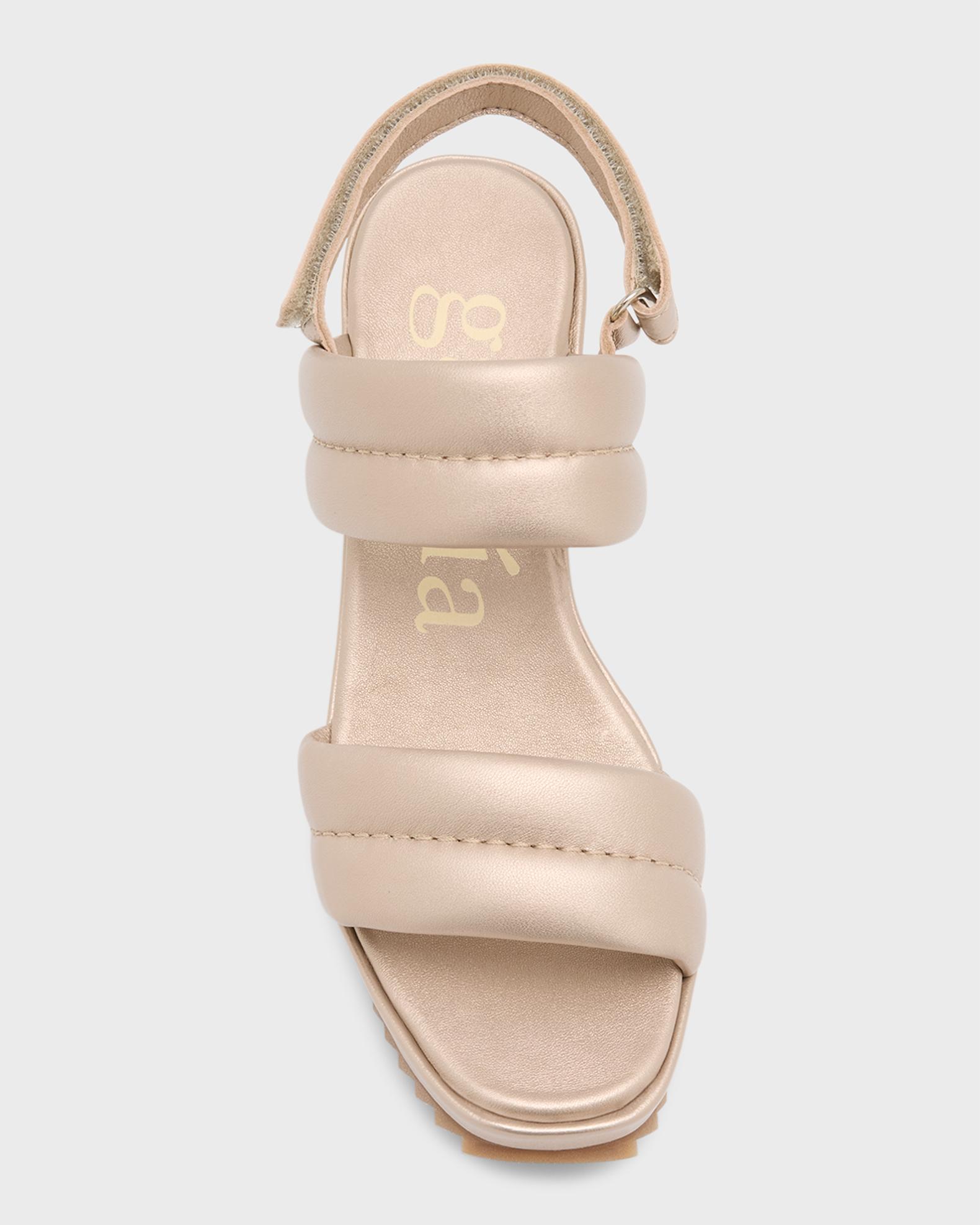 Pedro Garcia Fioralba Metallic Slingback Platform Sandals Neiman Marcus