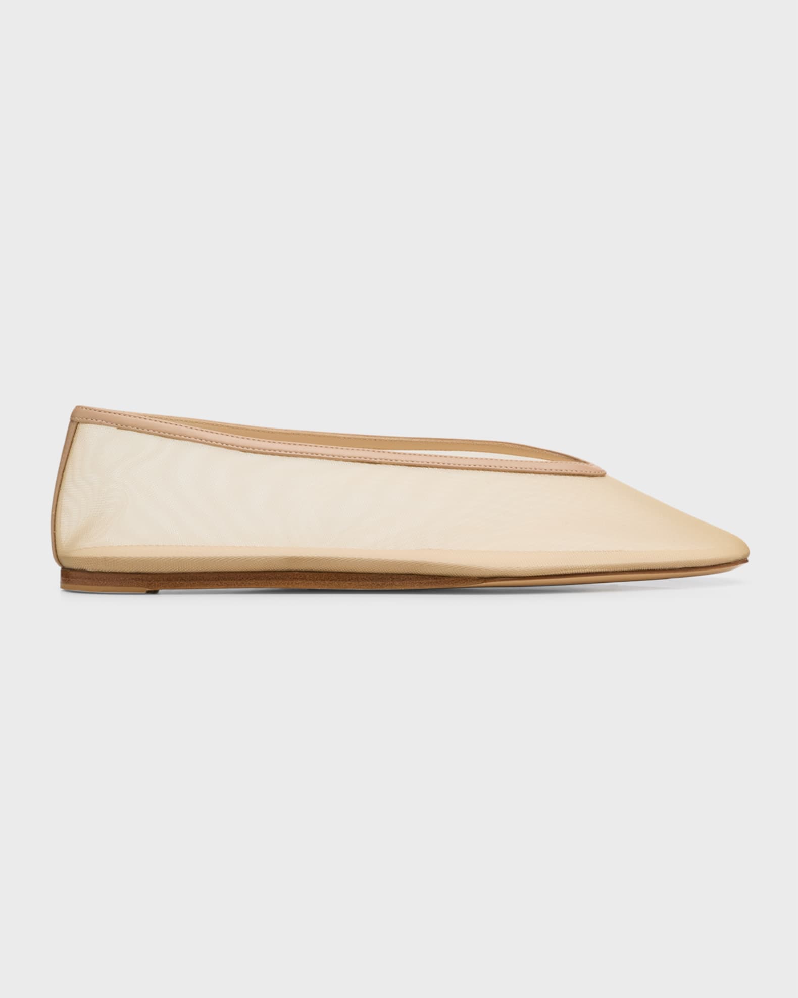Luna Sheer Mesh Ballerina Flats 0