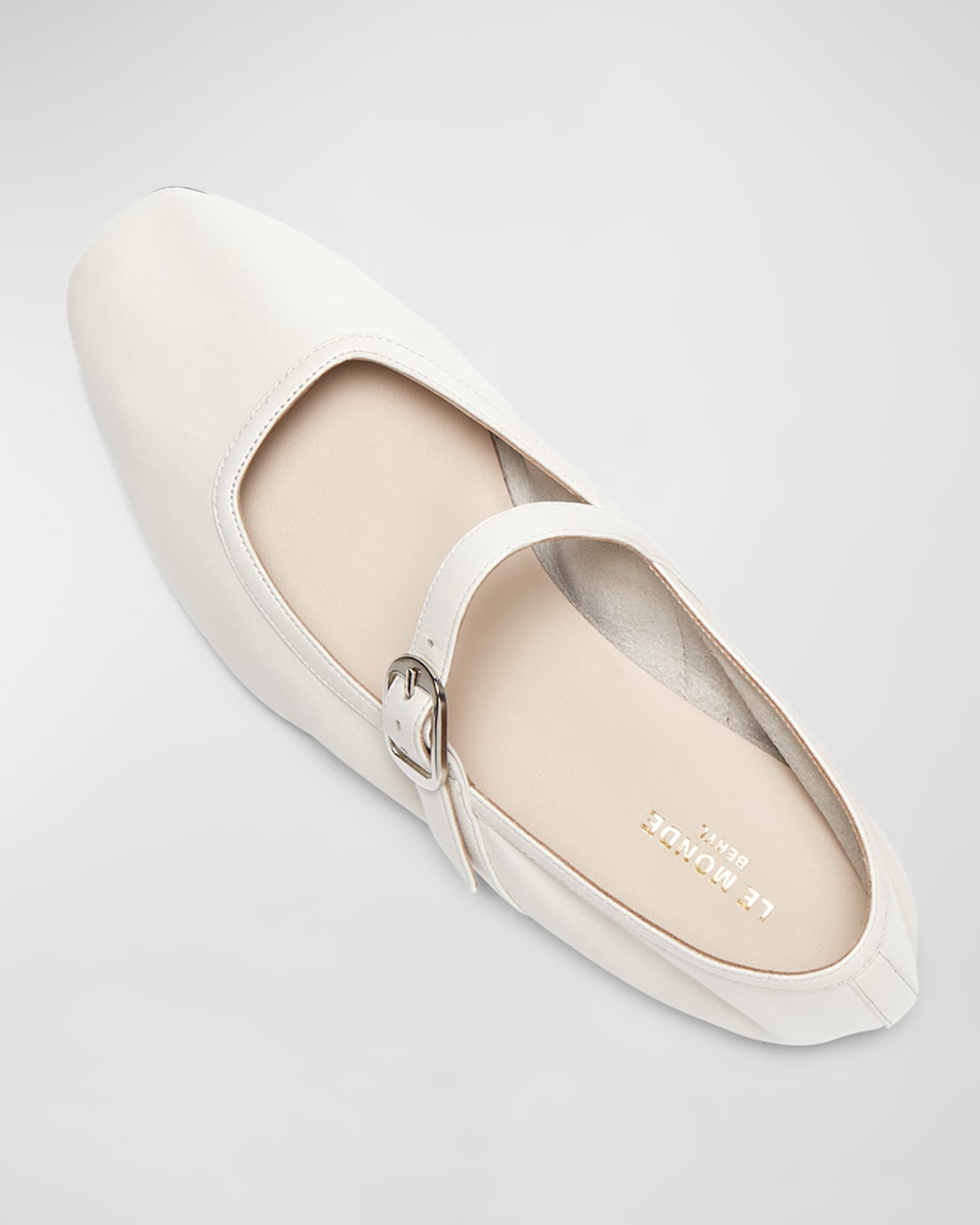 Leather Mary Jane Ballerina Flats 1