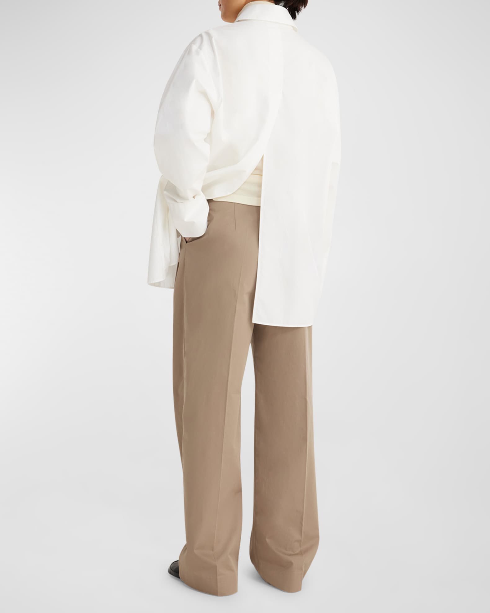 Rohe Button-Front Back Slit Shirt | Neiman Marcus