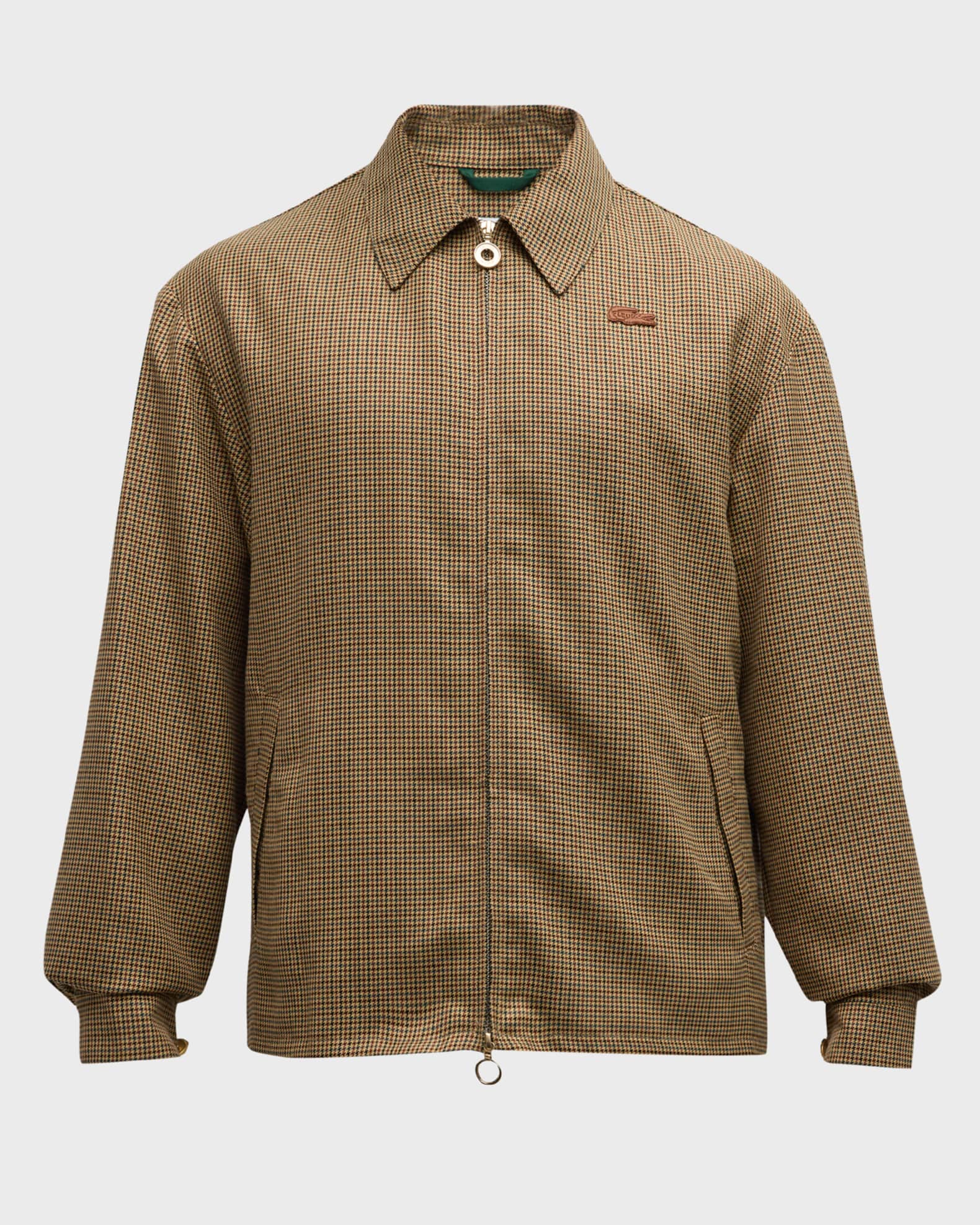 Lacoste x le FLEUR Men s Houndstooth Blouson Jacket Neiman Marcus