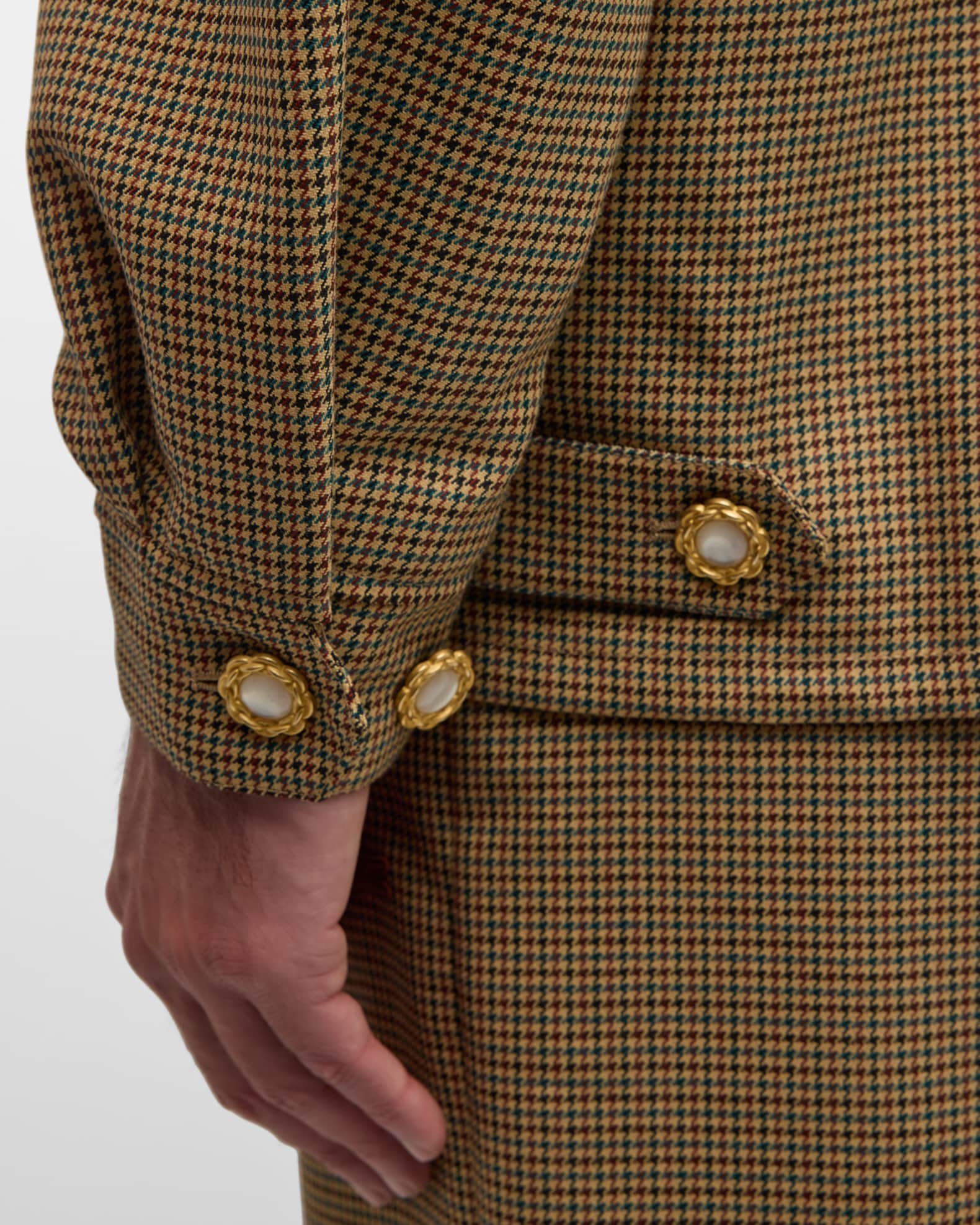 Lacoste x le FLEUR Men's Houndstooth Blouson Jacket Neiman Marcus