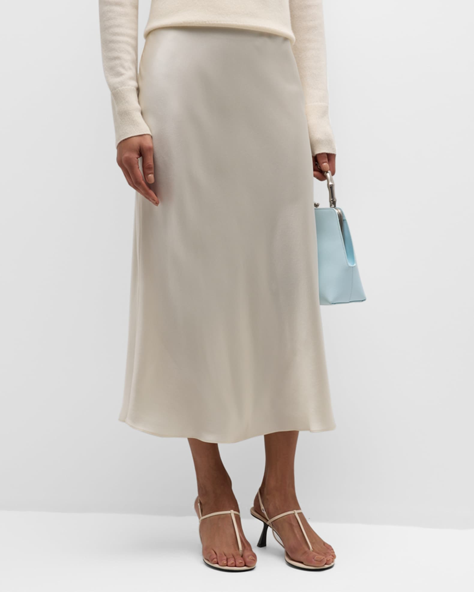 Silk midi skirt 01 top