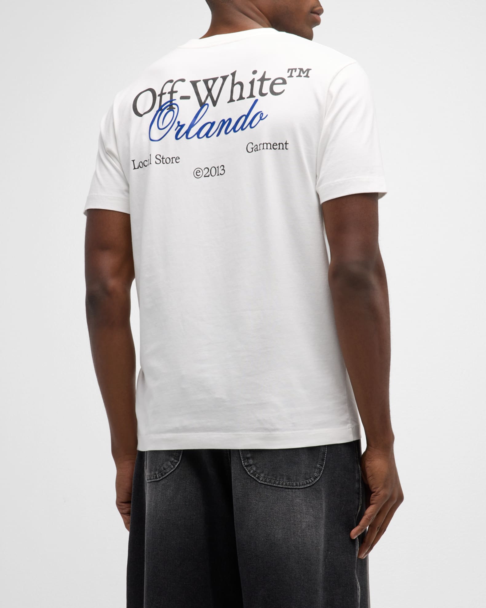 OFF-WHITE Logo Backprint T-Shirt Grey