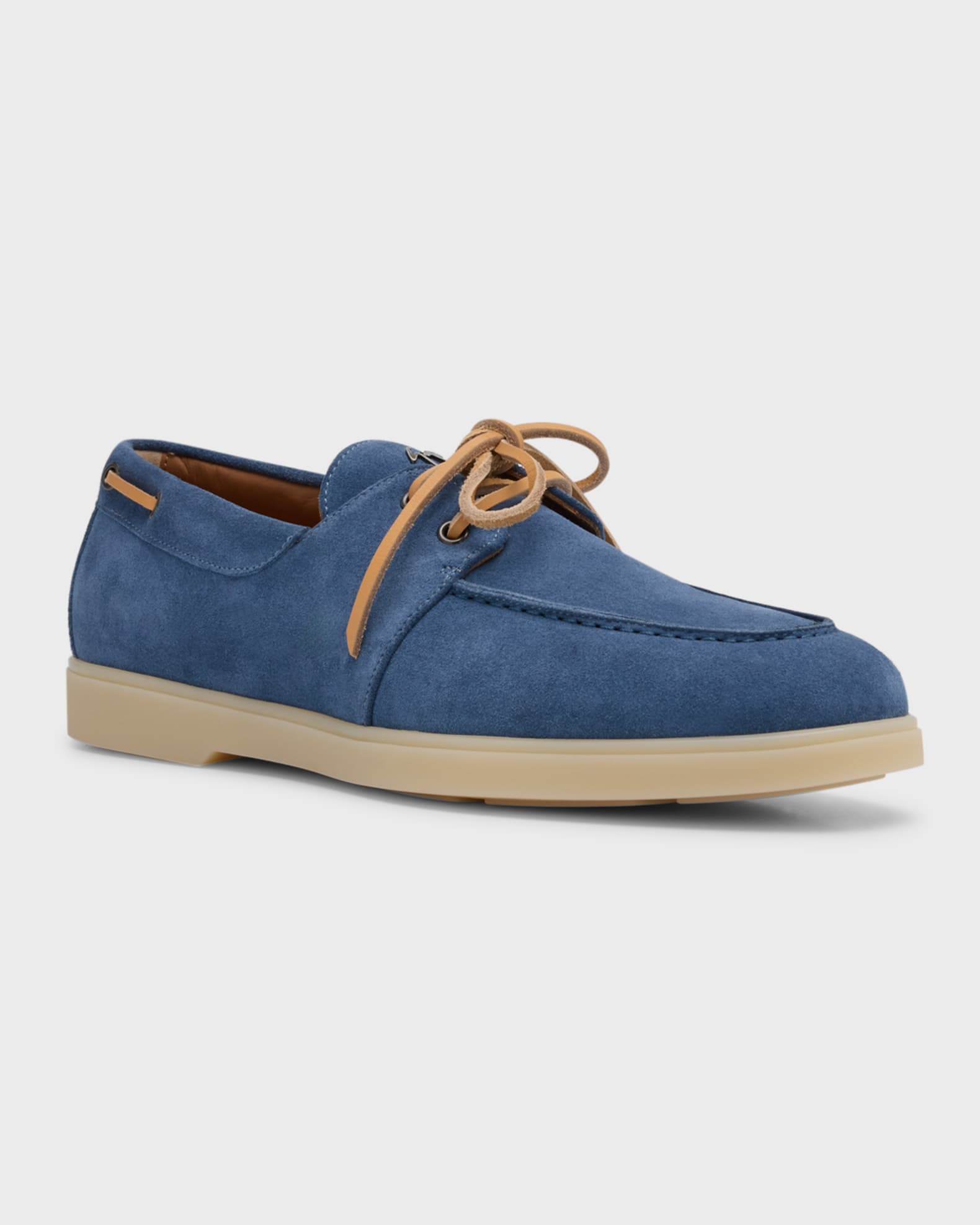 Giuseppe Zanotti Men s Suede Metal Logo Boat Shoes Space Men s 8D Loafers Slip Ons Boat Shoes