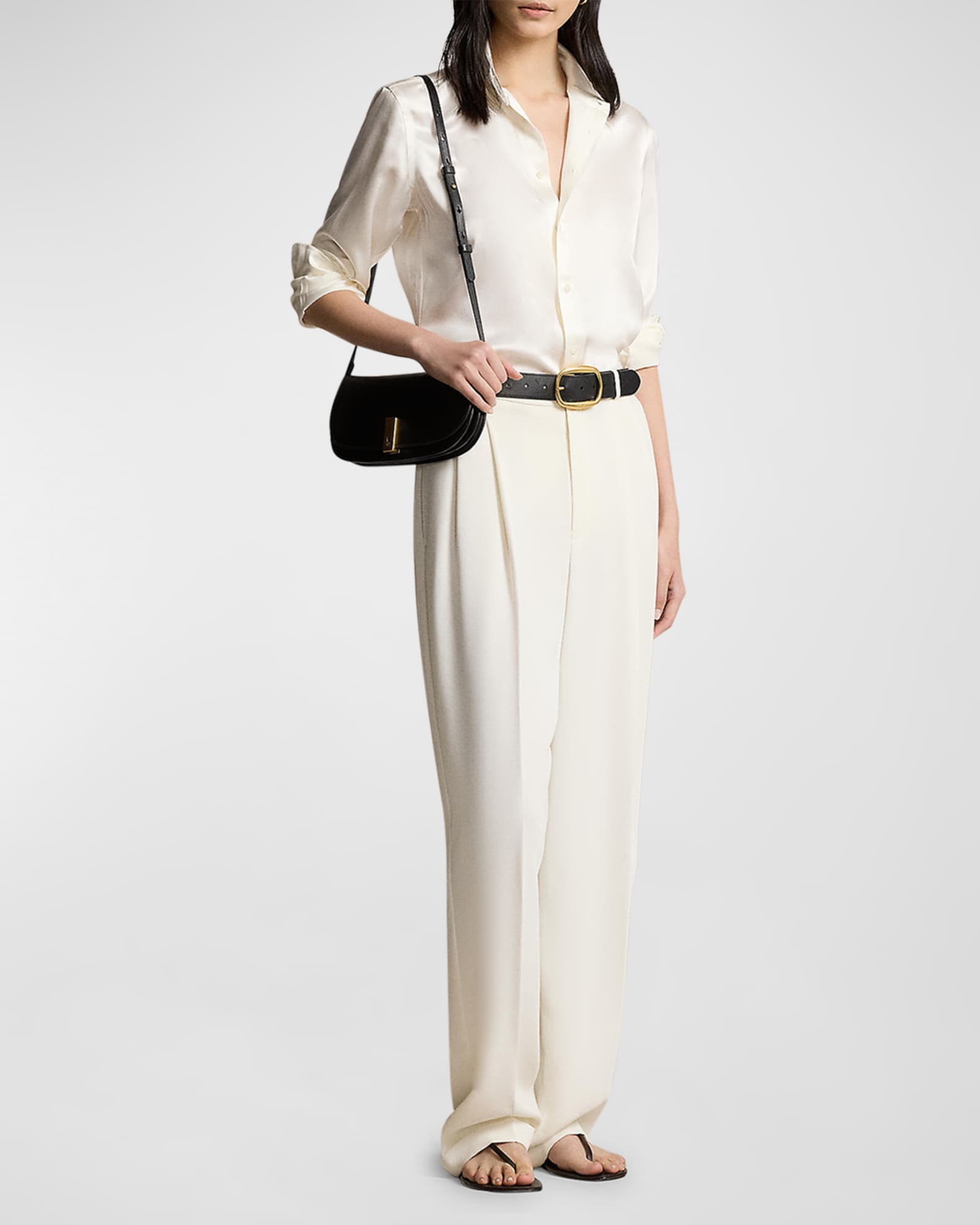 Slim-Fit Silk Shirt 1