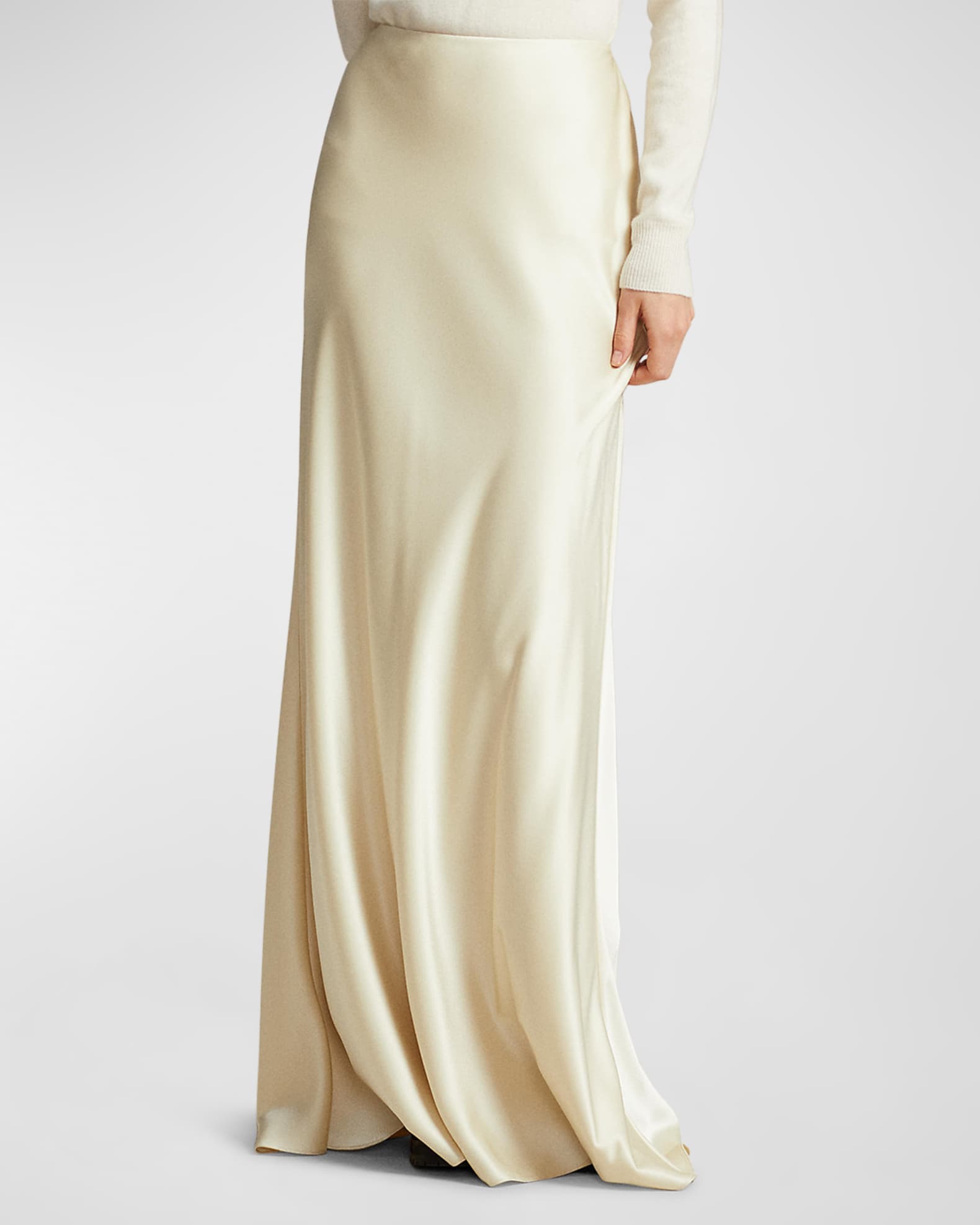 Polo Ralph Lauren Bias Cut Satin Mermaid Skirt Neiman Marcus