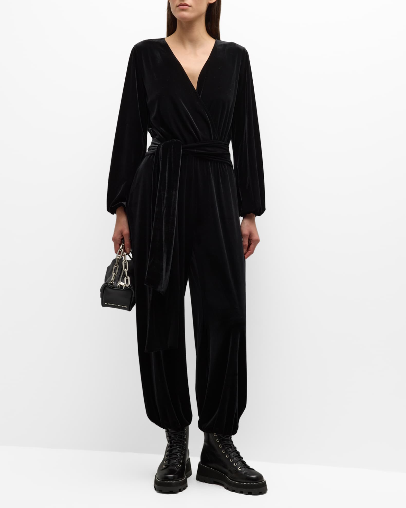 Tahari sale velvet jumpsuit