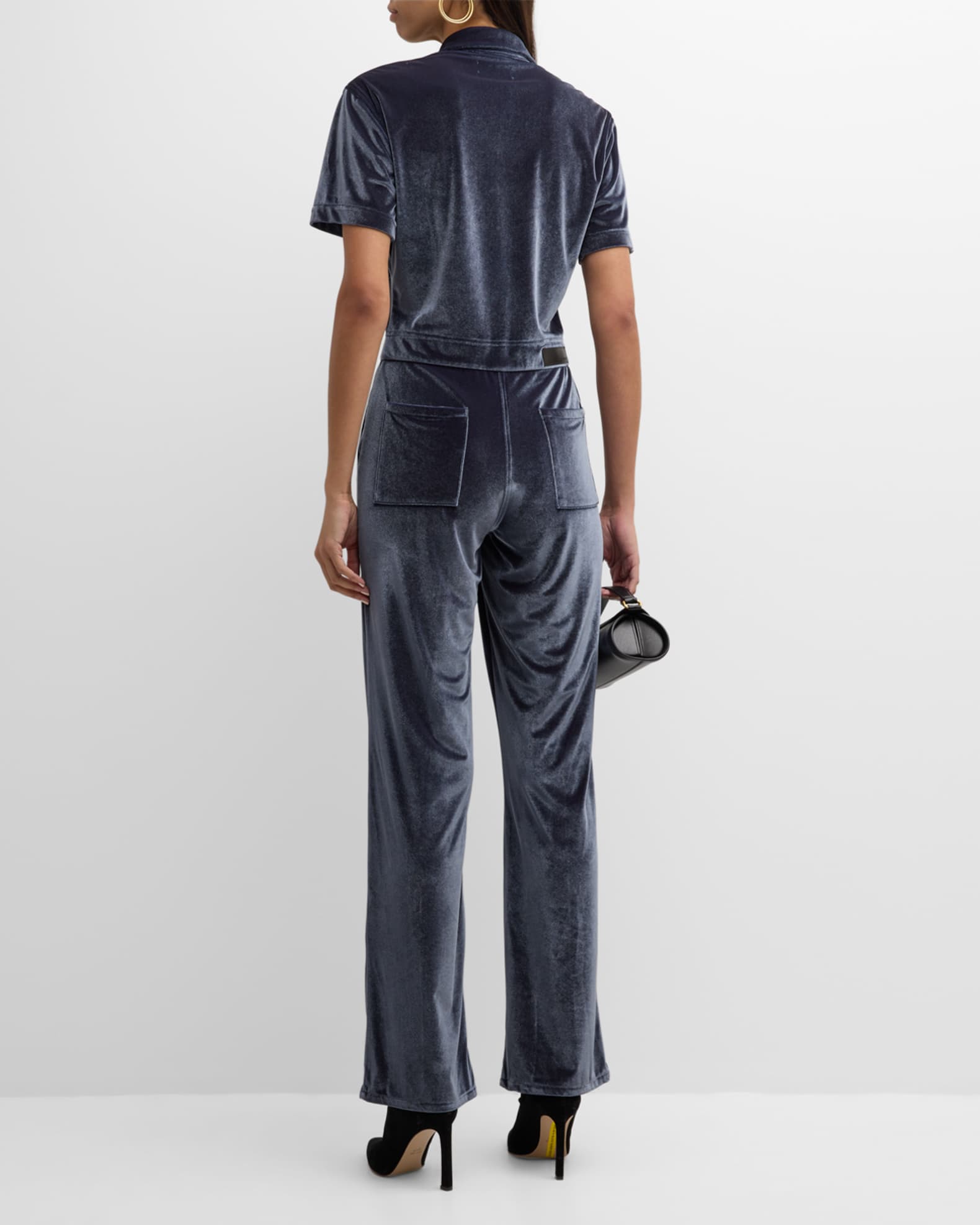 Velvet short jumpsuit shop