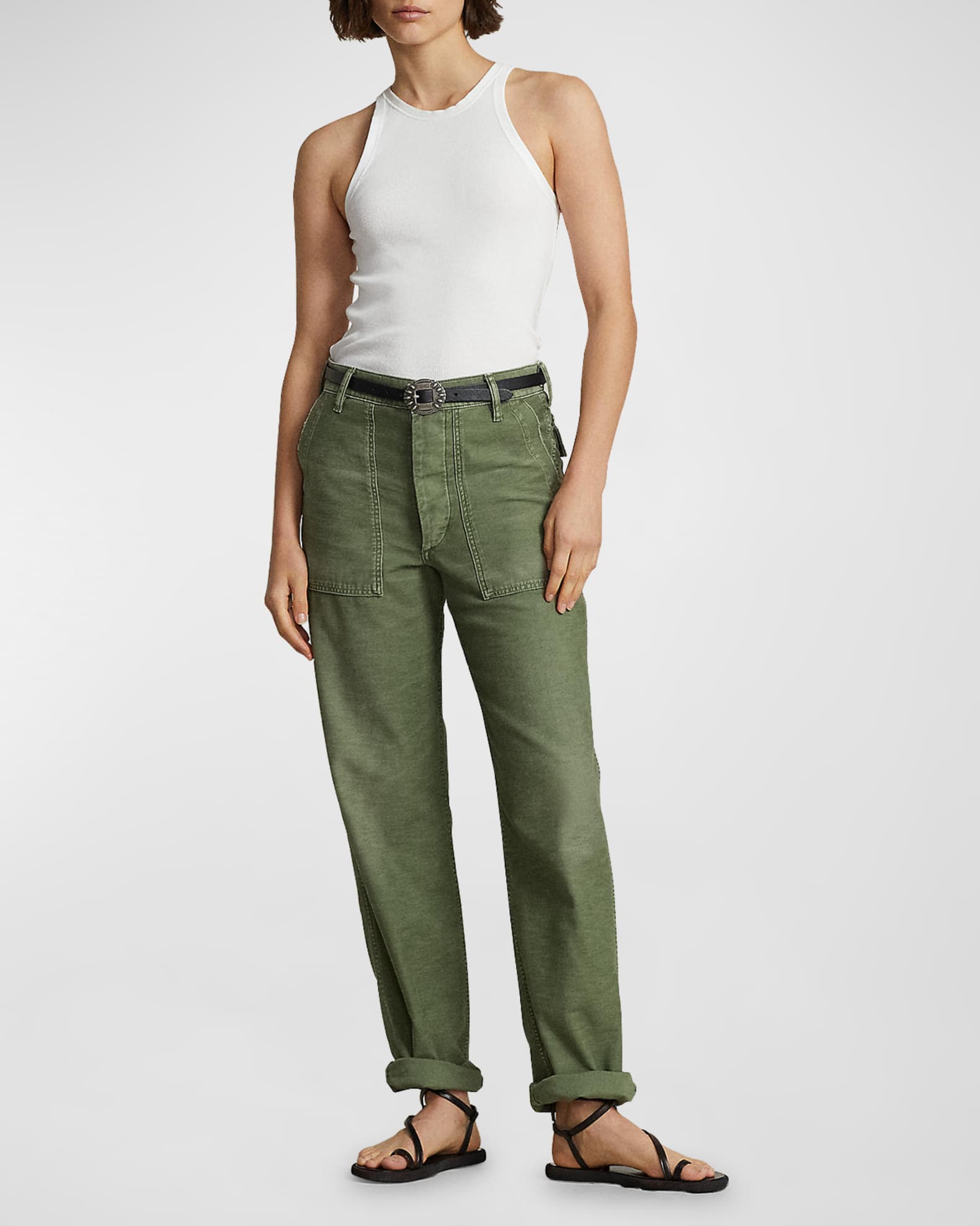Cotton Sateen Utility Pants 1