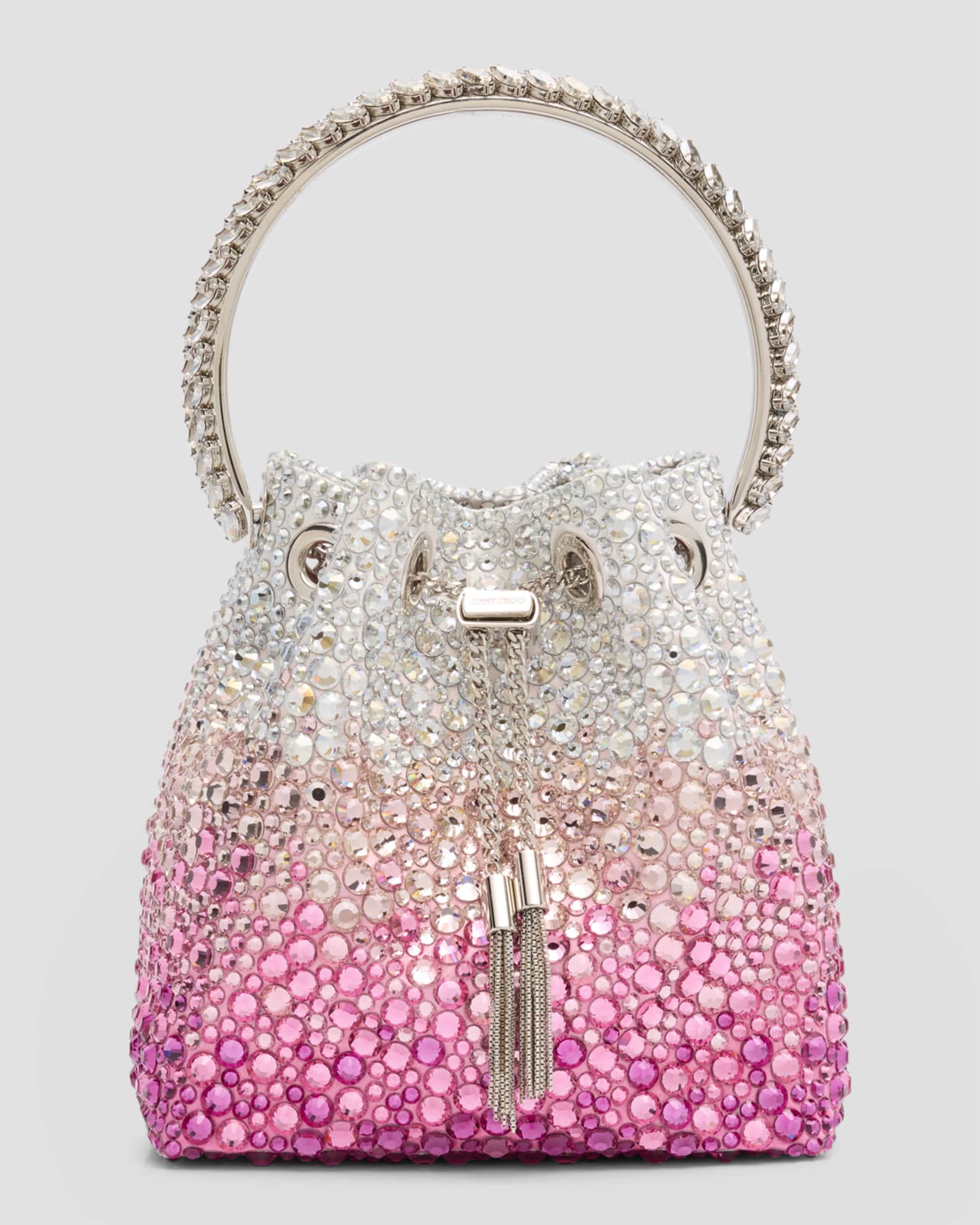 Jimmy Choo Bon Bon Crystal-Embellished Top-Handle Bag | Neiman Marcus