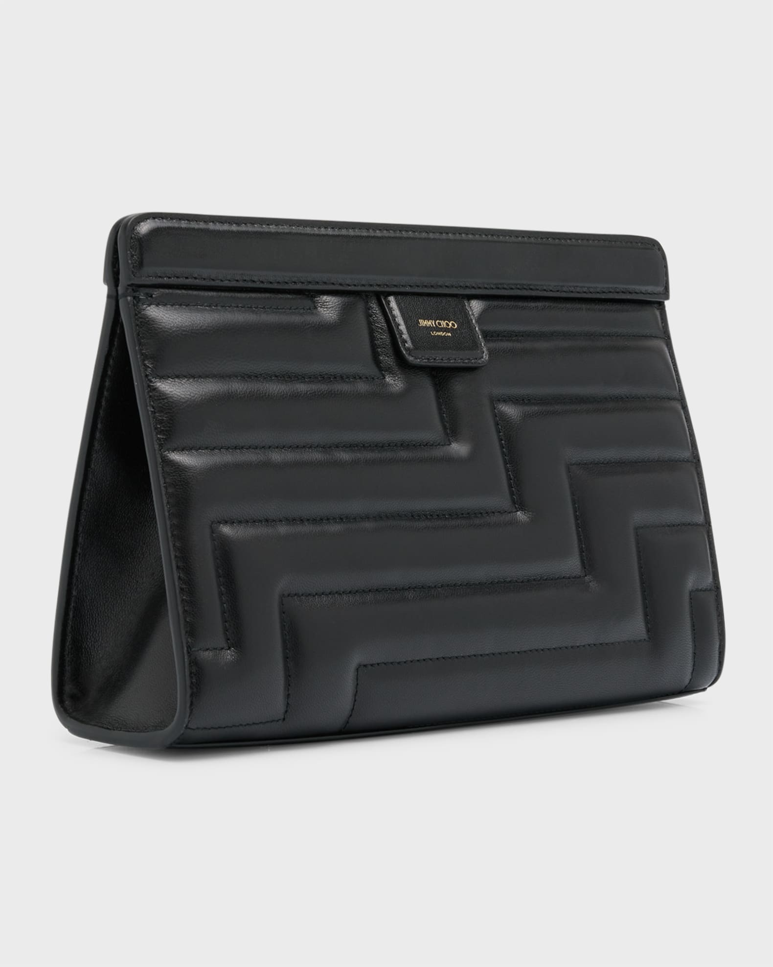 Avenue Quilted Leather Pouch Clutch Bag