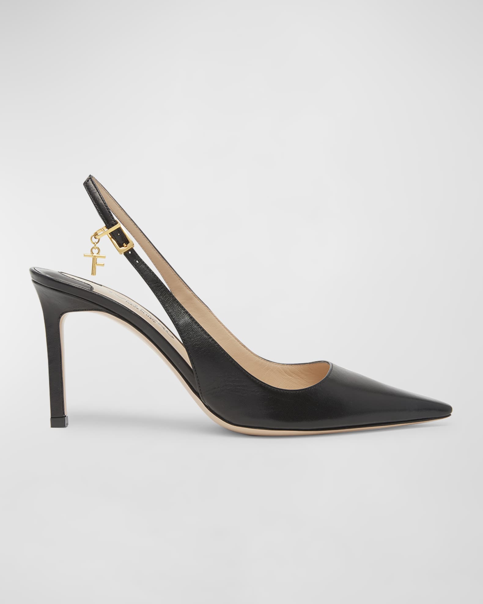 Angelina Leather Charm Slingback Pumps 0