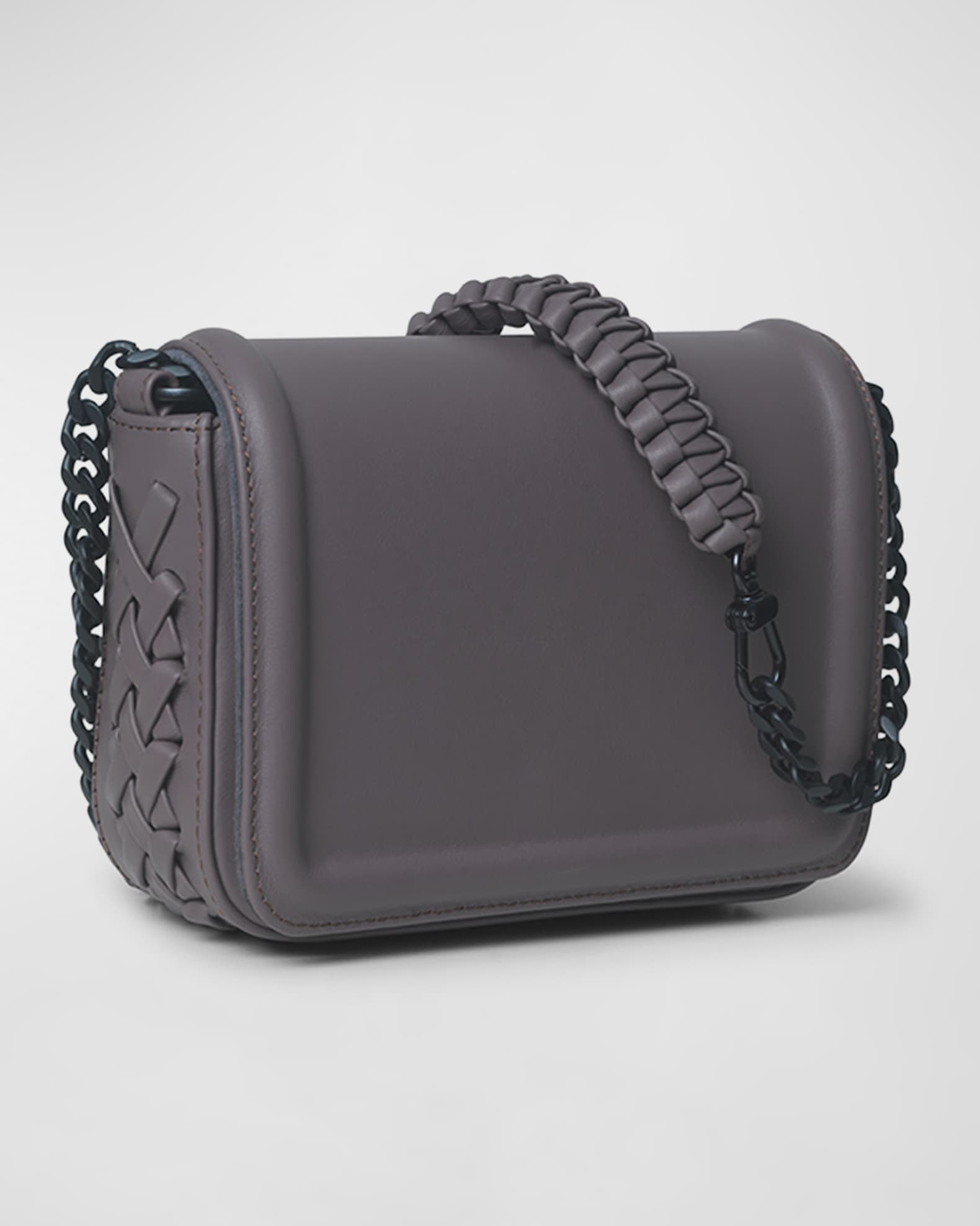 Mini Flap Braided Leather Crossbody Bag