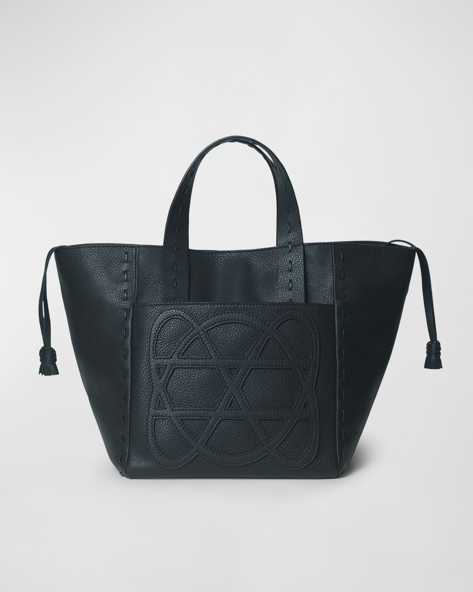 Cleo Grained Leather Top-Handle Bag 0