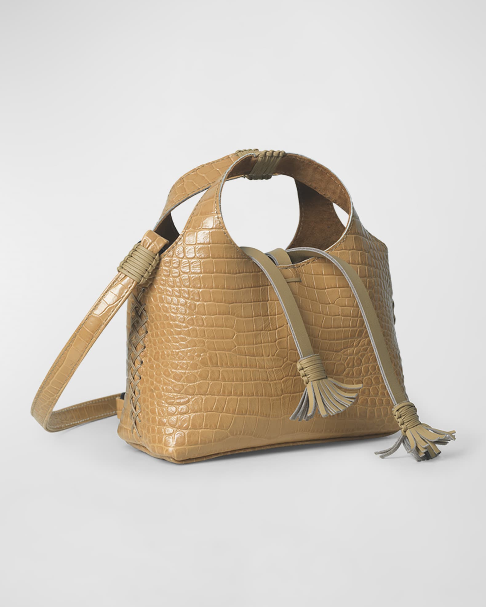 City Micro Croc-Embossed Crossbody Bag 1