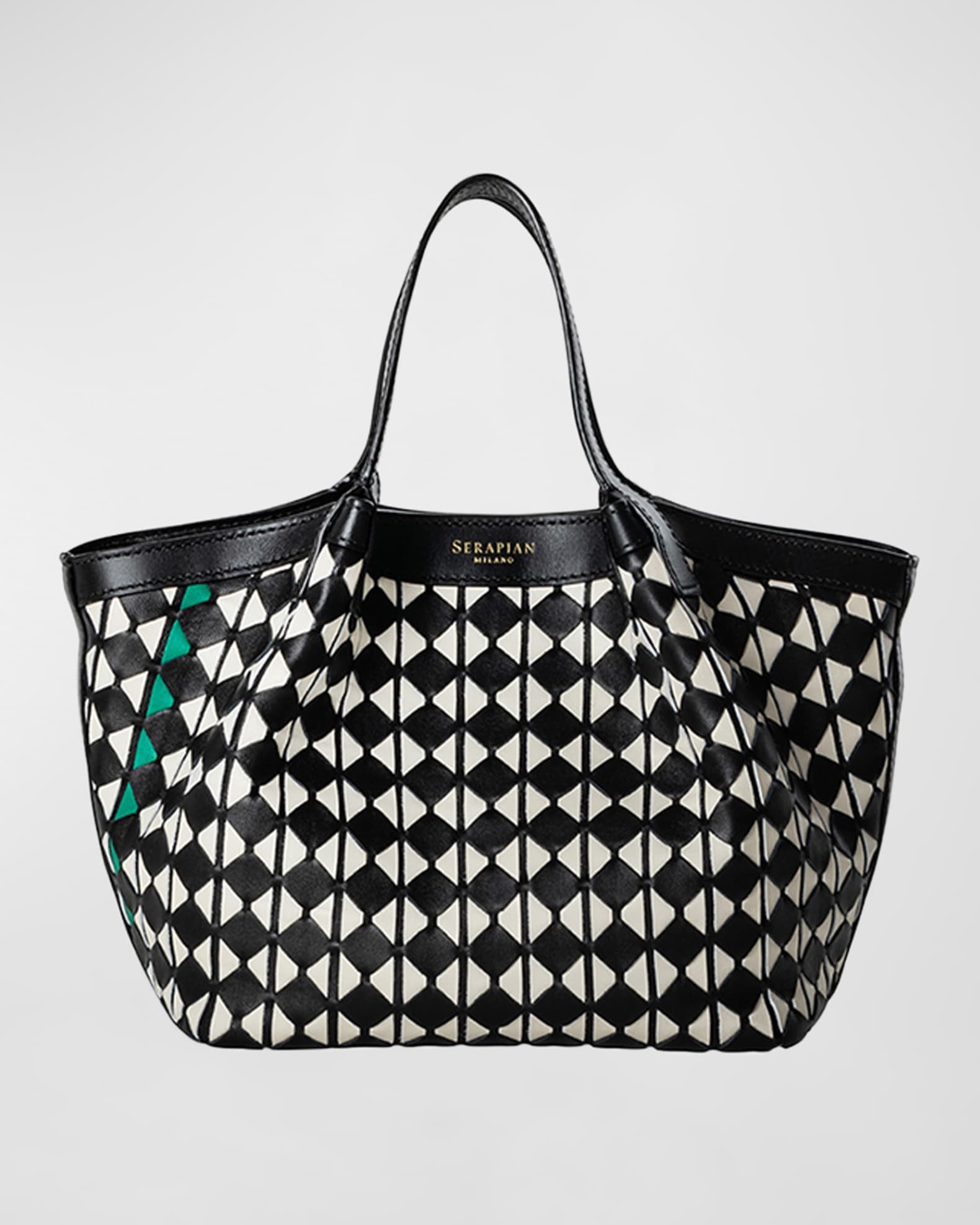 トートバッグ Serapian SMALL SECRET MOSAICO TOTE BAG Small secret tote bag in mosaico tan