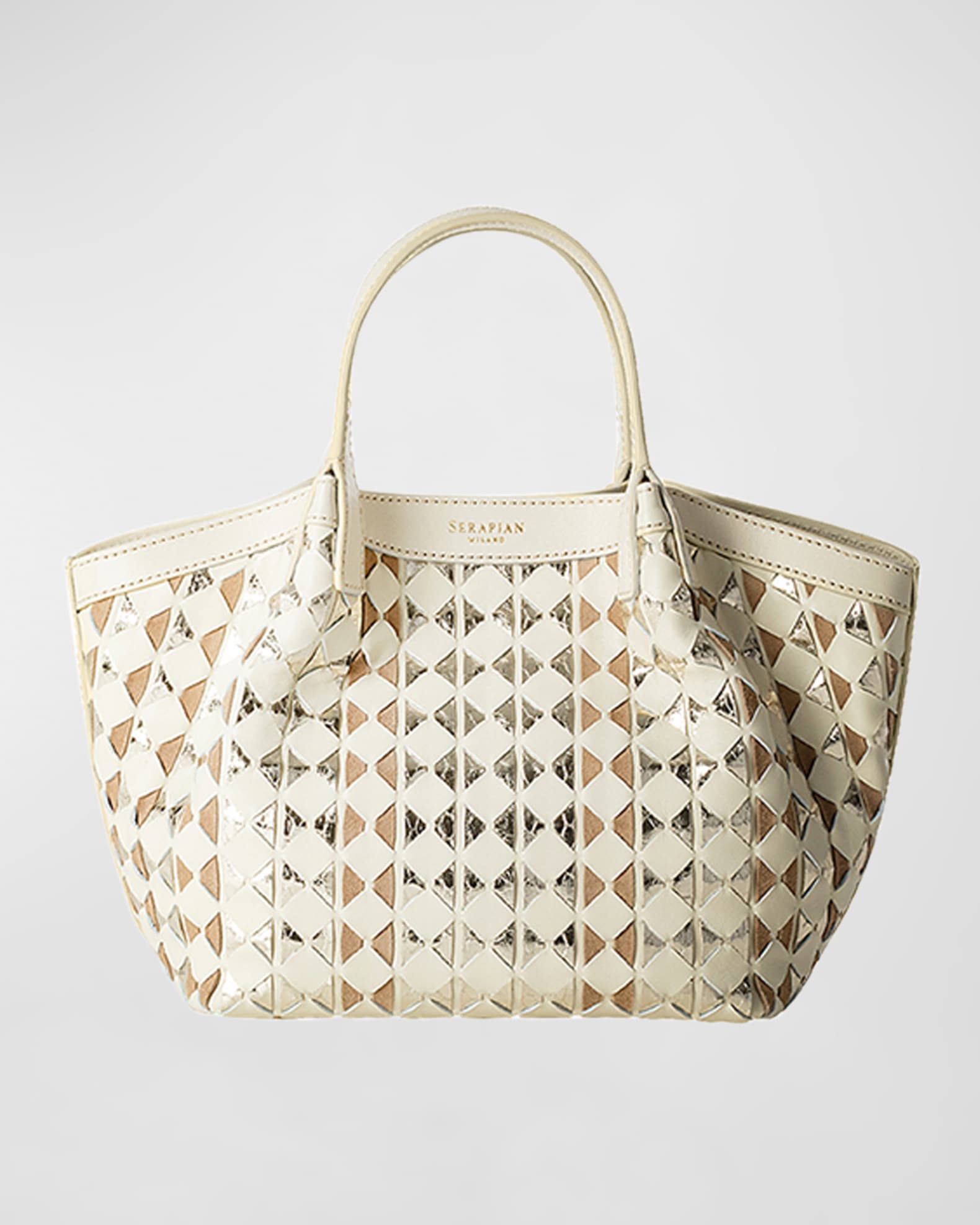 Serapian Secret Mini Mosaic Snakeskin Tote Bag Neiman Marcus