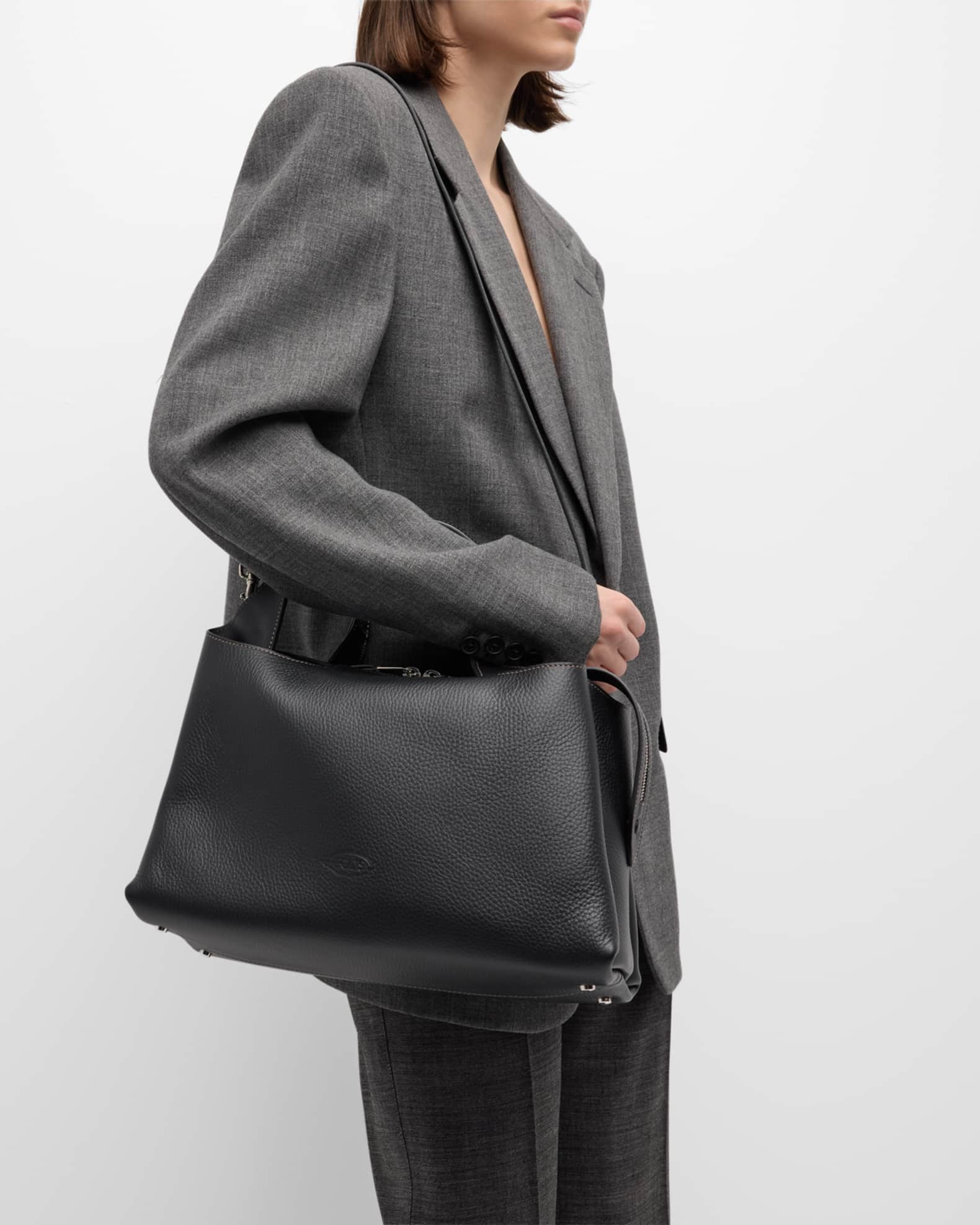 Medium Apa Bauletto Leather Top-Handle Bag 1