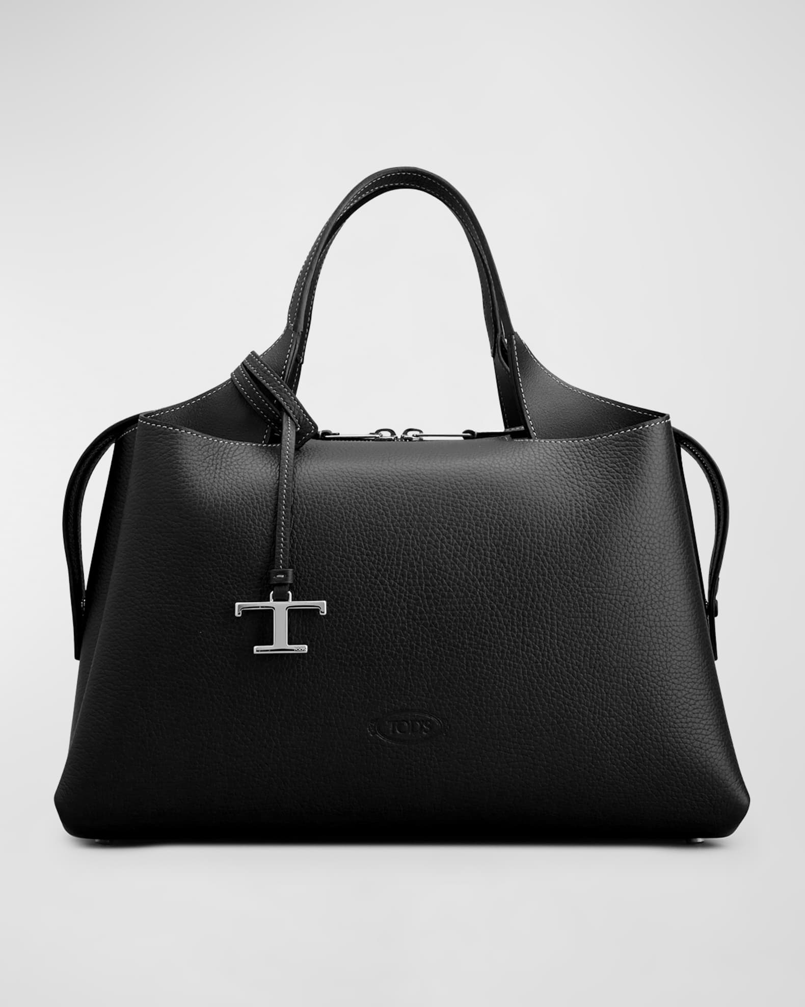 Medium Apa Bauletto Leather Top-Handle Bag 0