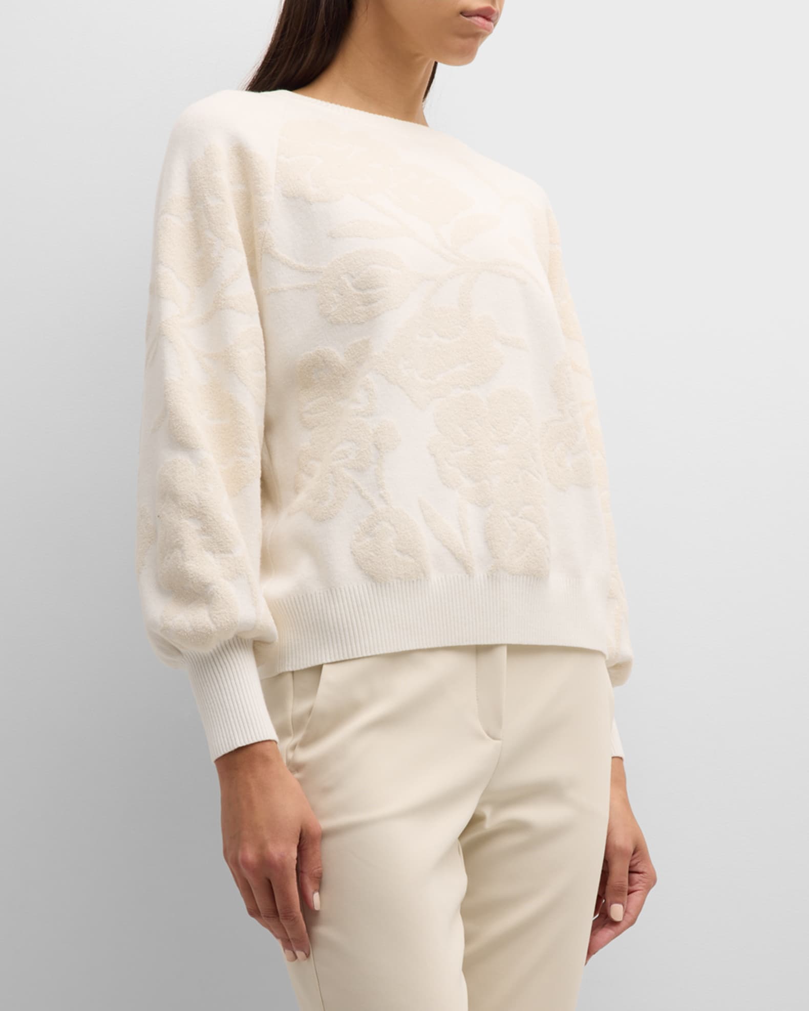 Tory burch floral jacquard sweater sale