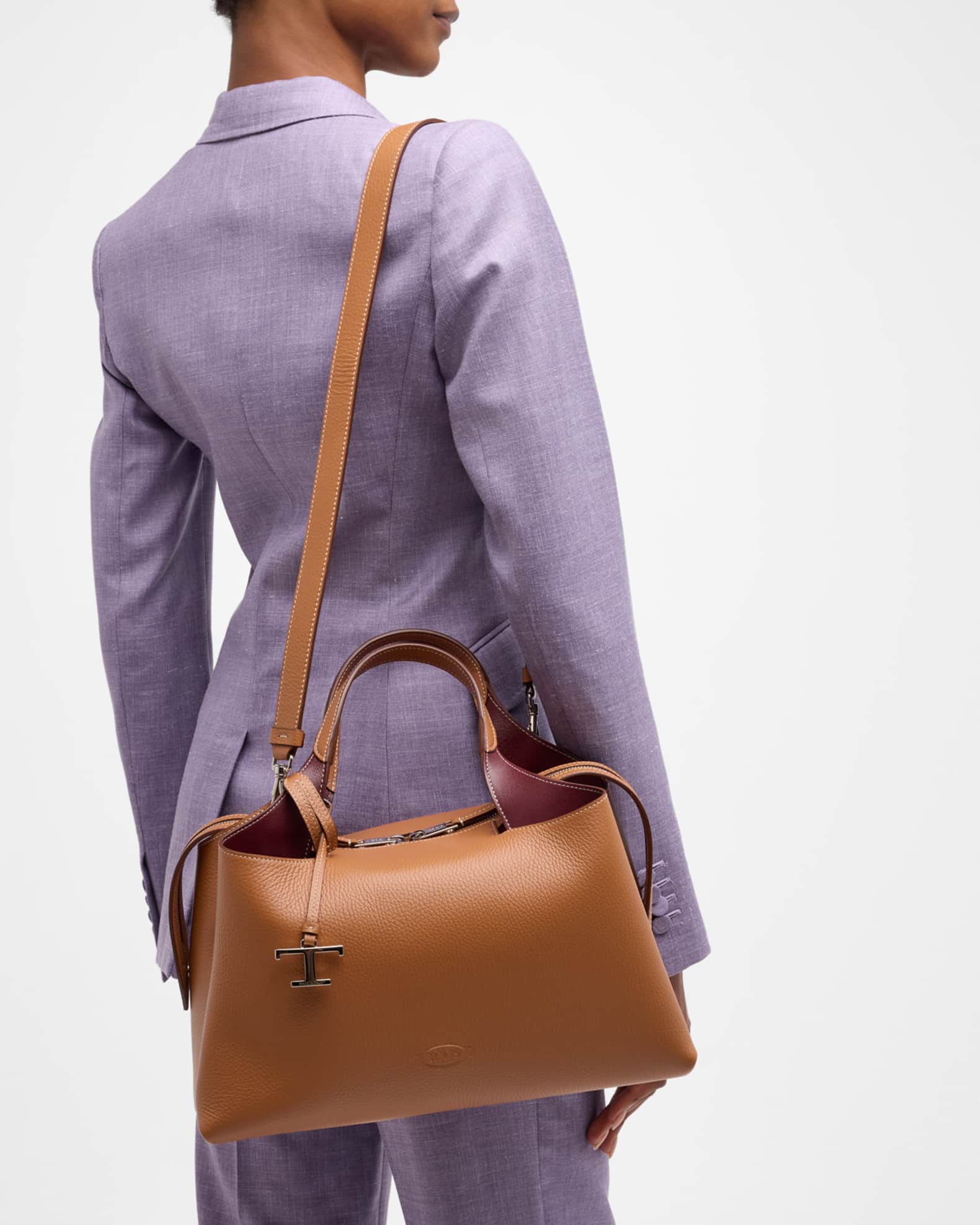 Medium Apa Bauletto Leather Top-Handle Bag 1