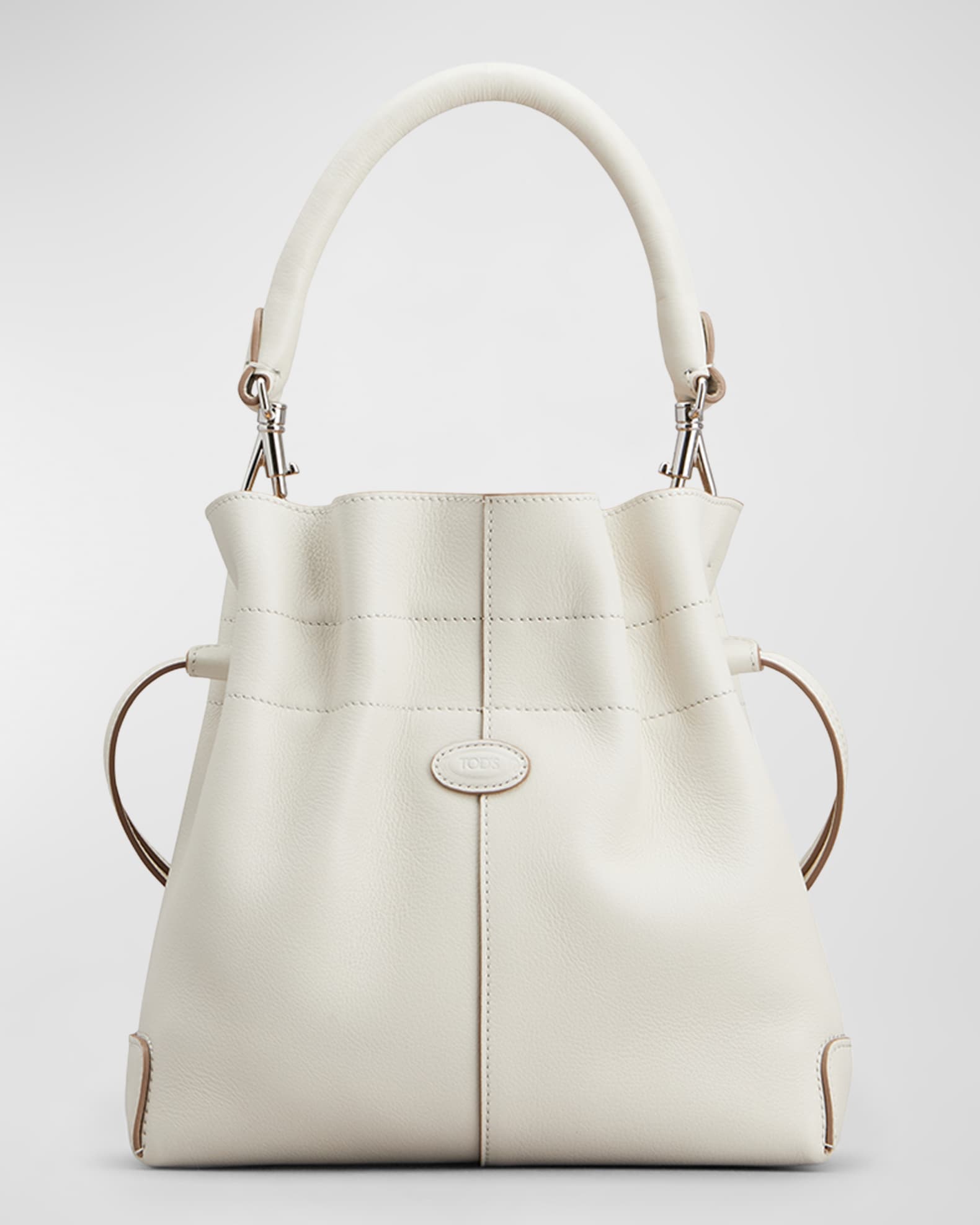 The D - White Leather Handbag