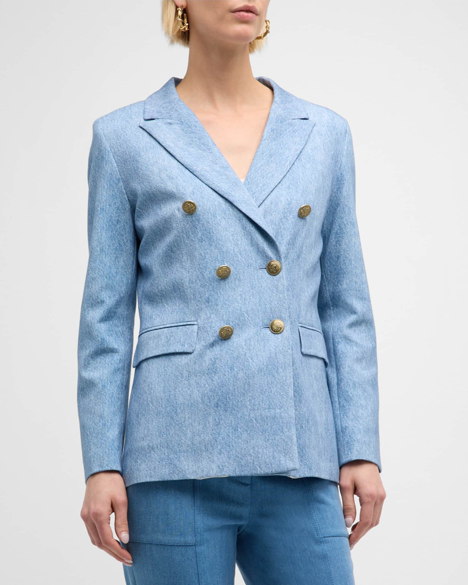 Kyzoeyou Blazer da donna elegante con maniche a 3/4, aperto sul