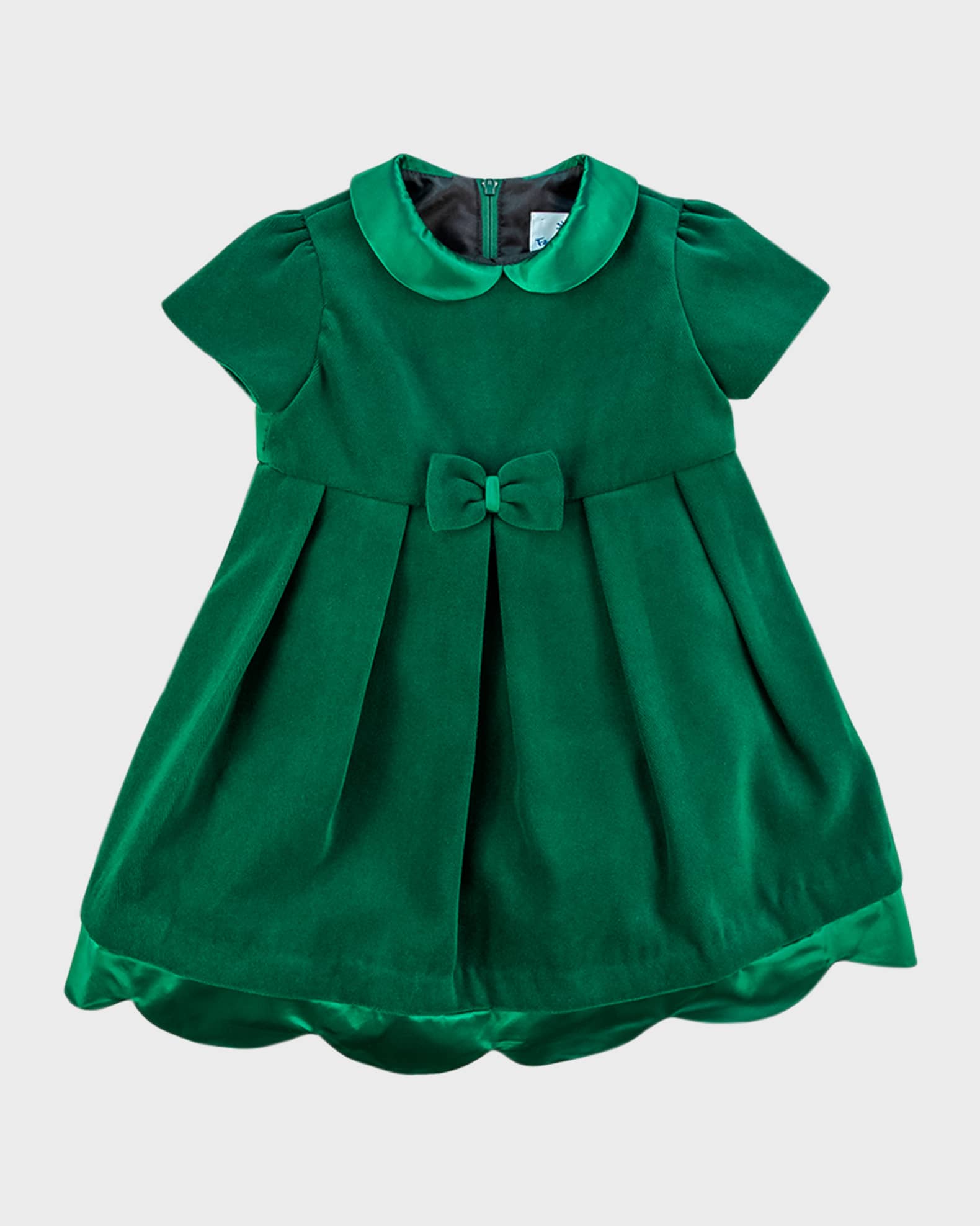 green emerald velvet dress Cat & Jack Green Velvet Dress, 3-6M – Little Cubs Closet, LLC main image 0