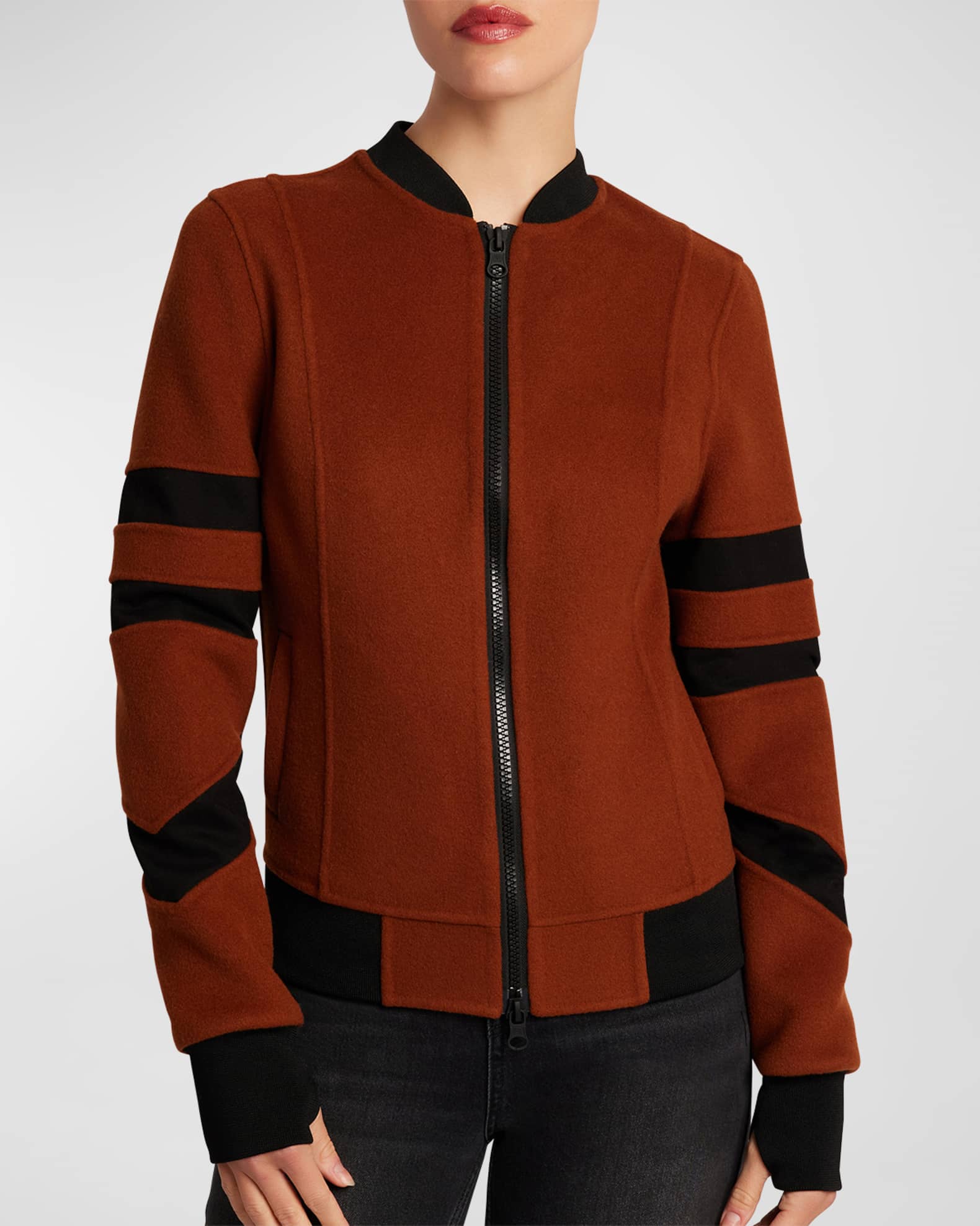 Blanc Noir Handmade Wool Bomber Jacket