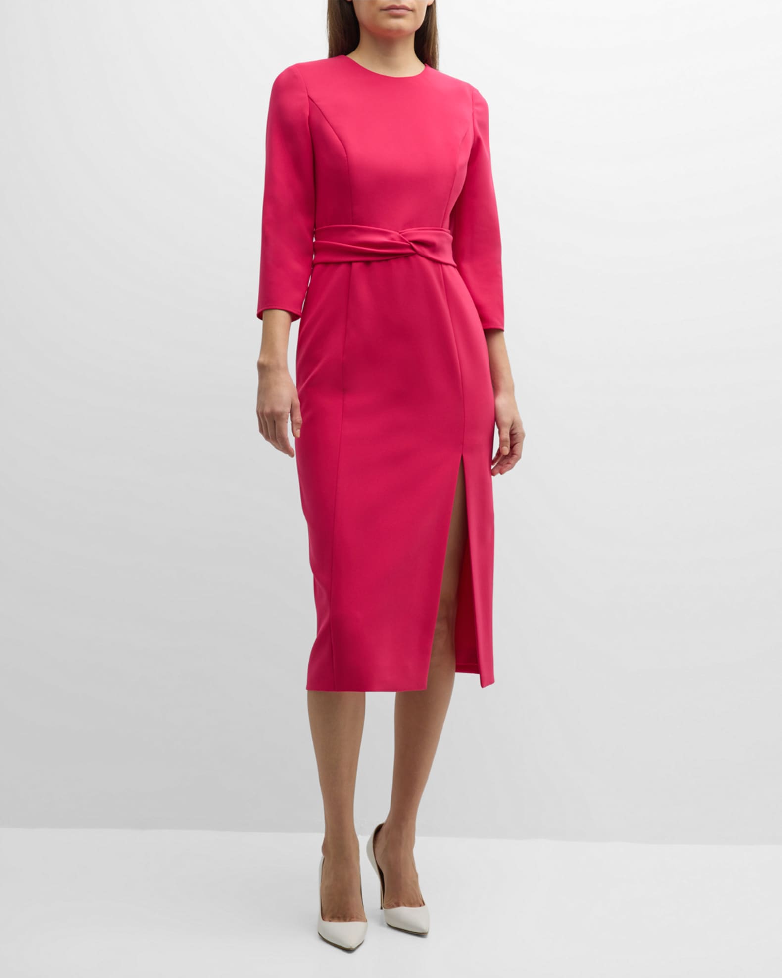 Cenia Turn Back Collar Sheath Dress