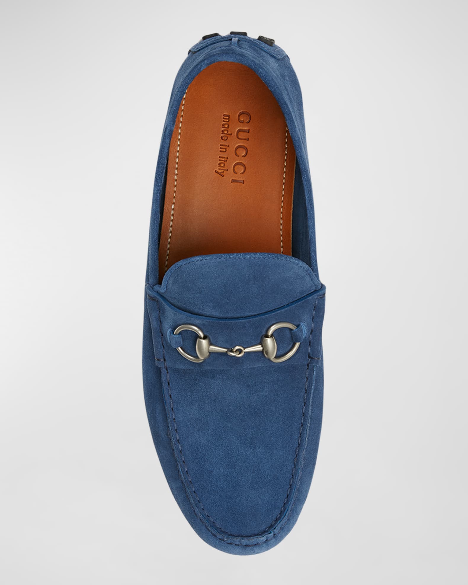 Gucci Men's Byorn Suede Bit Loafers | Neiman Marcus