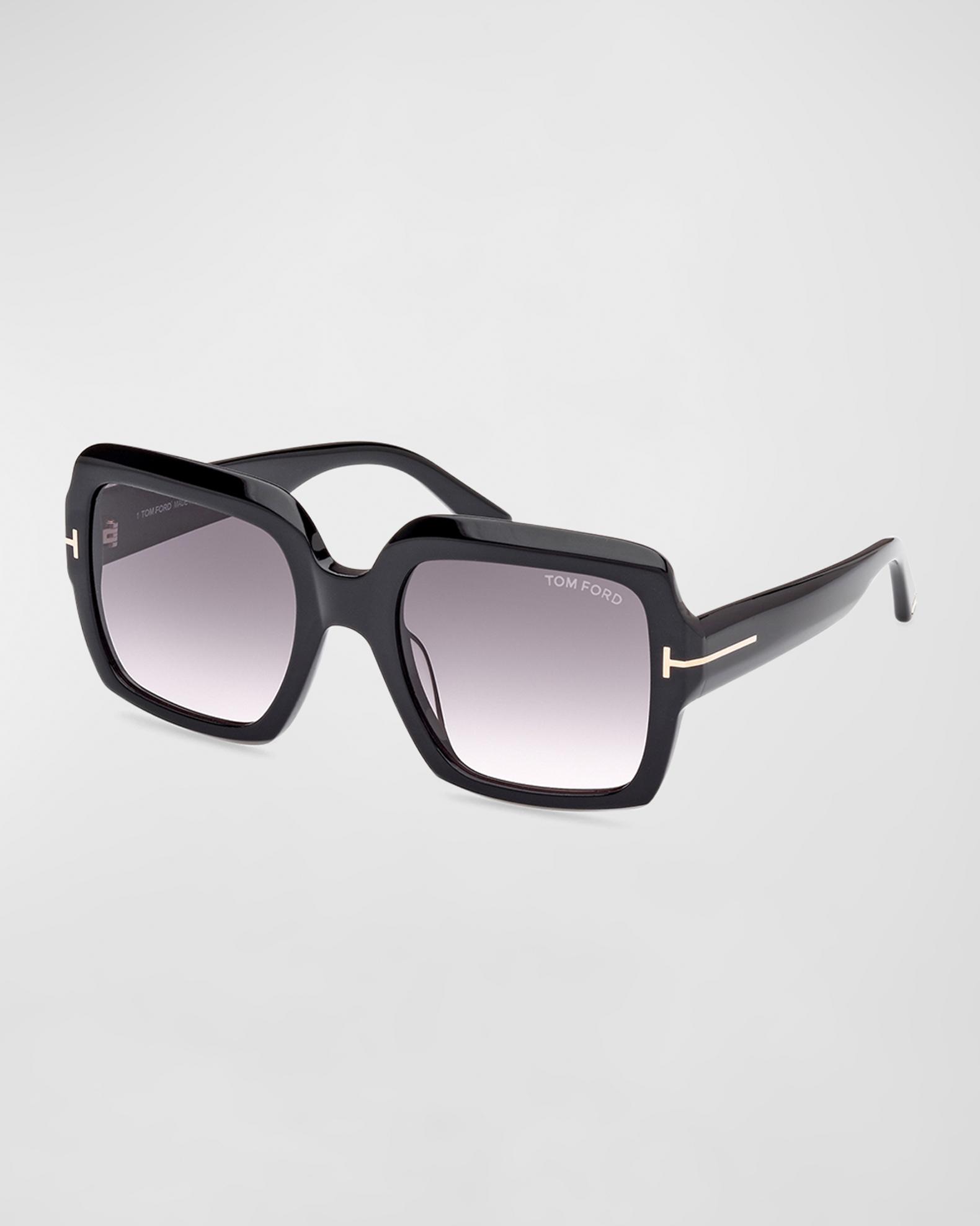 TOM FORD Kaya Beveled Acetate Square Sunglasses | Neiman Marcus display picture 2