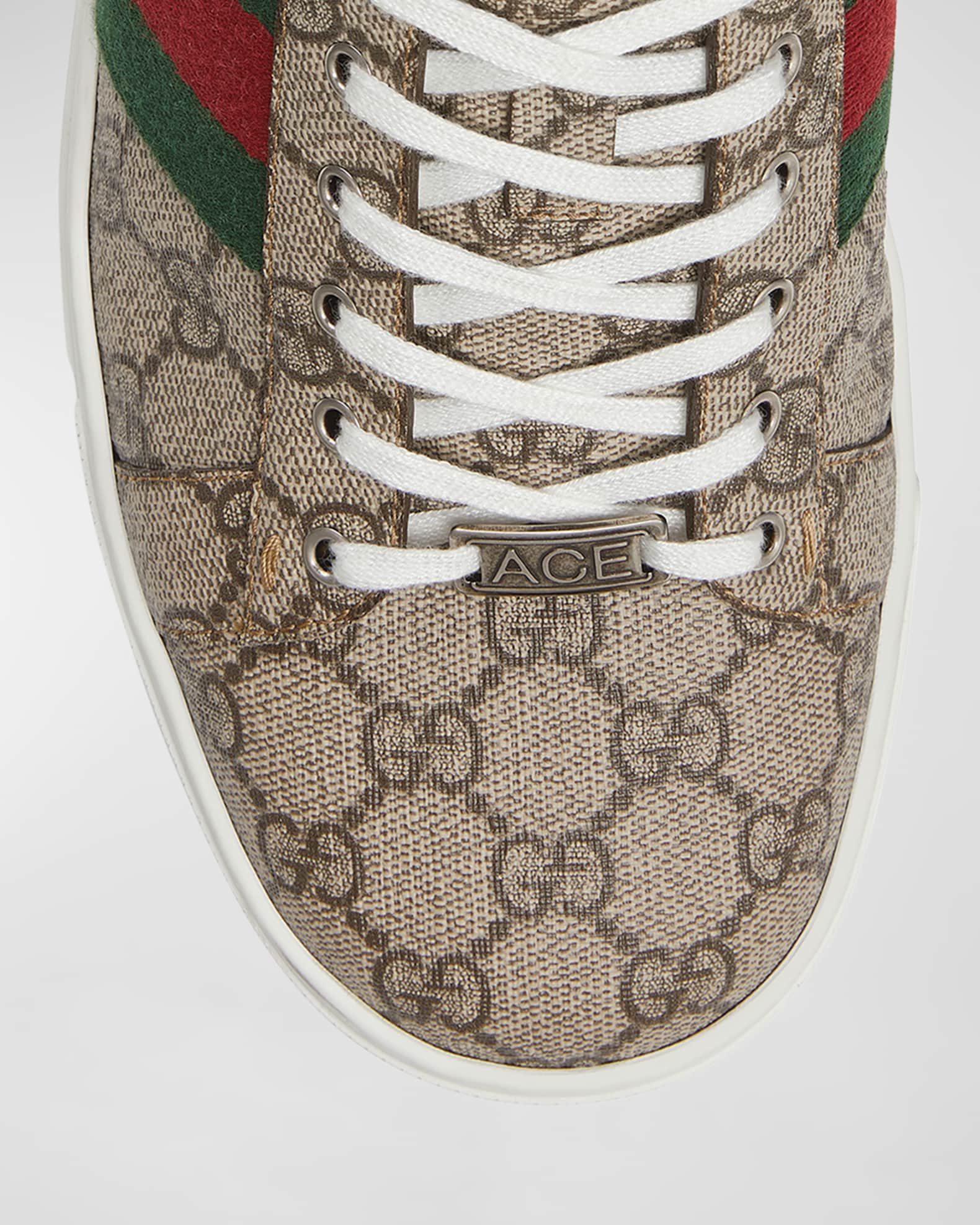Gucci Men's Gucci Ace Low-Top Sneakers with Web | Neiman Marcus
