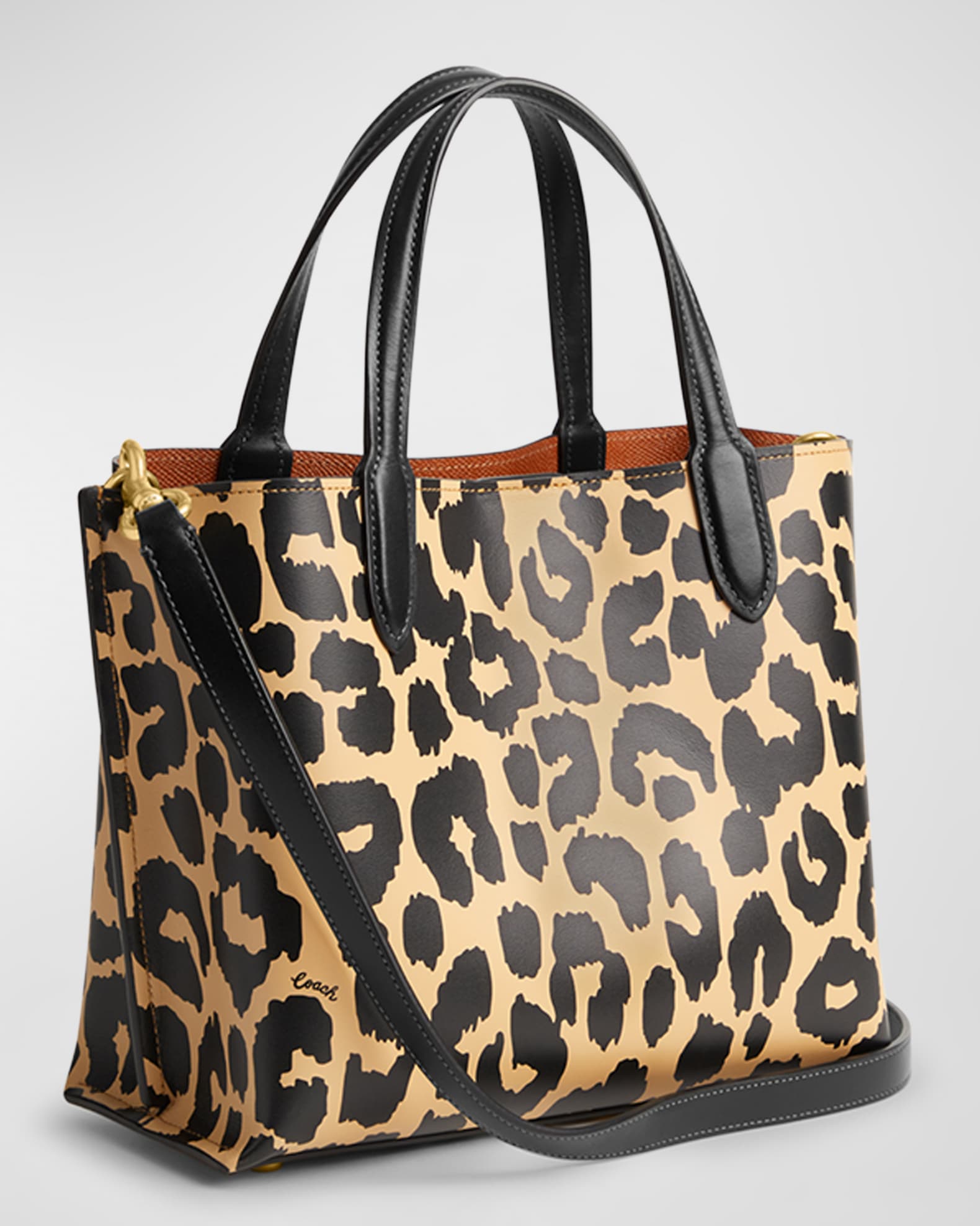 COACH Willow Leopard Print Tote Bag 24