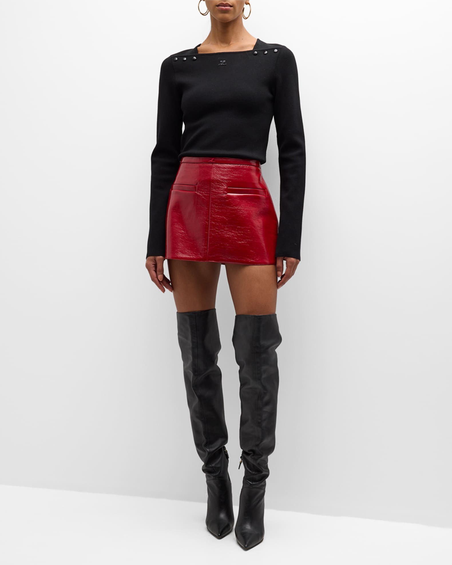 Vinyl bodycon skirt hot sale